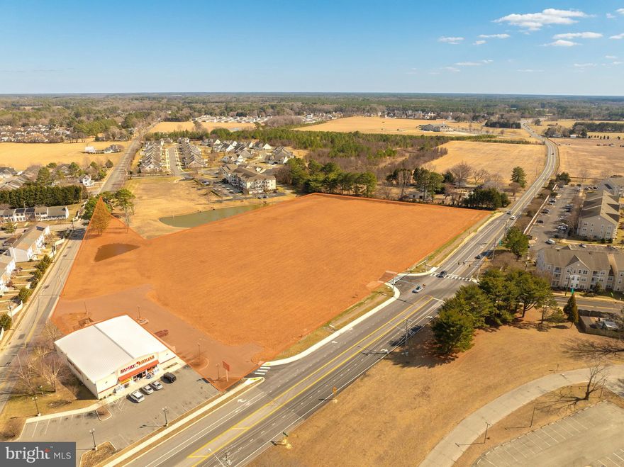 7.99 Acres of Commercial Development Land with 270 Yards of Frontage on Snow Hill Road (RT 12). Four way traffic light was just installed in front of the property at Robins Avenue. Land is Zoned General Commercial with access from both Johnson Road & Rt. 12. Public water and sewer & shared storm water management already on-site. Already solid traffic counts will soon increase with a 220 unit multifamily project that is currently under construction just east of Marley Manor Manor and another approved Lennar community of townhouses and singles with a traffic circle also a few hundred yards down Snow Hill Road from the subject property (See documents tab).