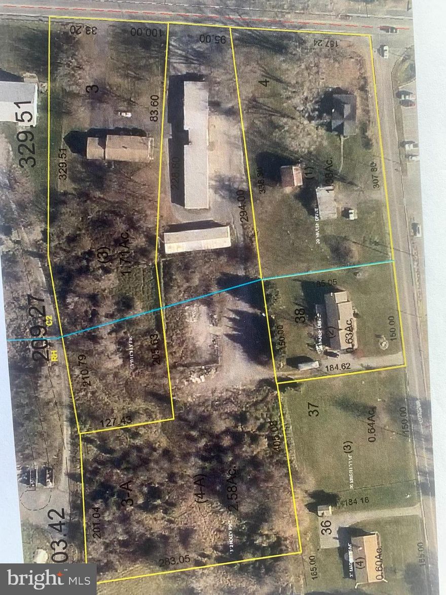 5.73 acres at signalized intersection zoned C-2 (Commercial General) & R-H (Residential High Density). 2.3 & 1.2 acre tracts can also be available for land lease for $9750 & 5100/month NNN. High traffic volume. 1310 & 1312 Holly Pike and 20 Marsh Drive are the properties included. See associated docs for additional info.