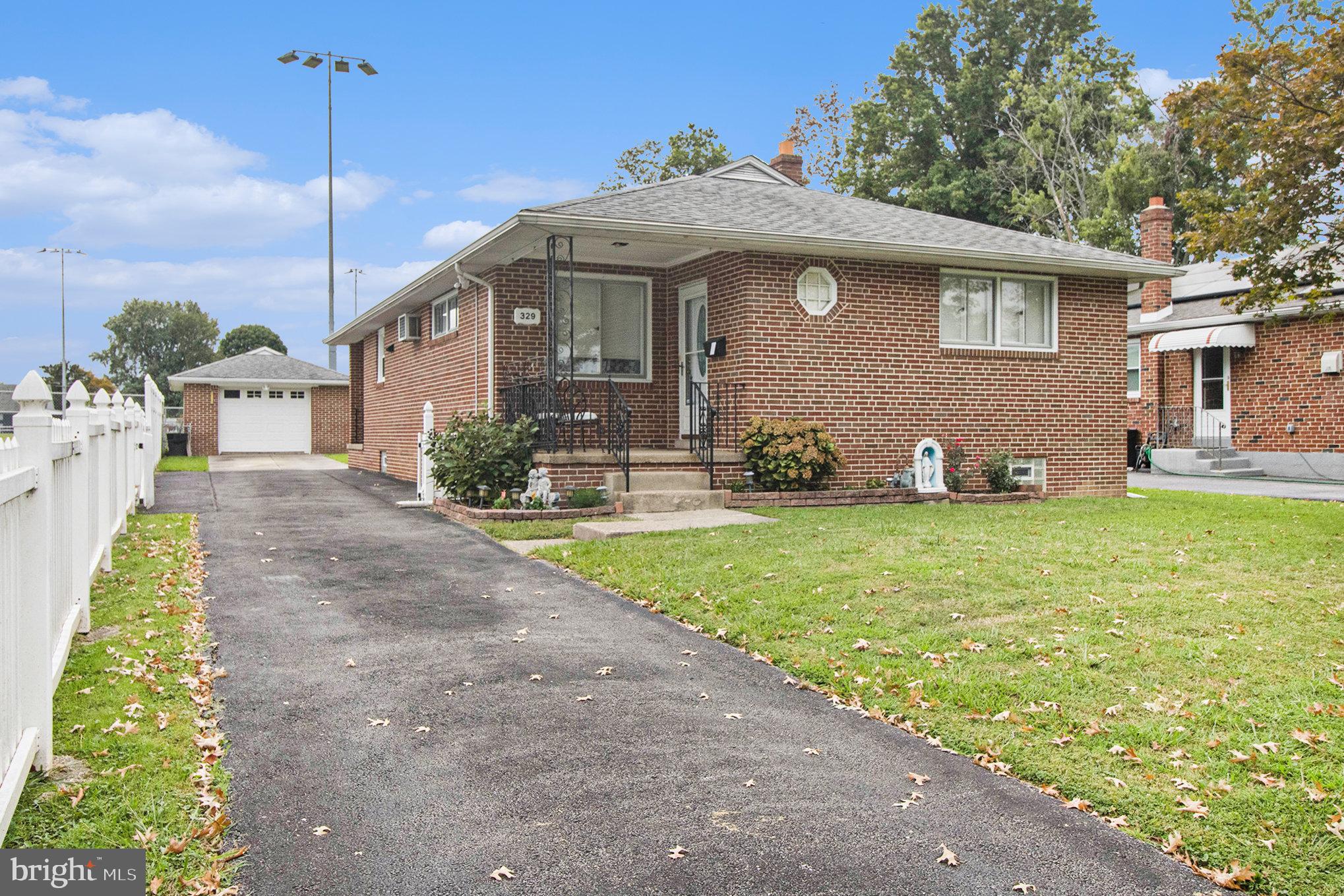 Welcome to this well-maintained, 2 bedroom, 1.1 bath, brick rancher with great curb appeal. This home sits on a dead-end street, has an awesome back yard and a front and back covered patio. The living room is spacious and includes a built-in/wall air conditioner. There are hardwood floors under the carpet and throughout the hall and bedrooms. The lovely, newer maple kitchen includes a pantry, plenty of cabinets and countertop space (granite), and appliances are also included. There is an outside entrance to the charming back porch which overlooks the awesome back yard and fields.  The master bedroom has double closets and there is another double closet in the hallway and a linen closet as well. 2nd bedroom is a generous size as well.  Hall bath has a large vanity and a triple mirrored medicine cabinet.   The unfinished basement has potential to be finished. The windows have been replaced. There is a laundry areas which includes the washer, dryer and a double laundry tub, and already has a toilet (potential for another bathroom) as well as outside access and new bilco doors.  A 1.5  car detached garage and an oversized driveway for at least 4  cars is a great bonus to this adorable home! The heater and water heater are just 2 years young, many of the windows have been replaced and there are new seamless gutters and soffits around the house and garage.  Adorable house on a lovely lot! Come see! This house is priced to go quick!