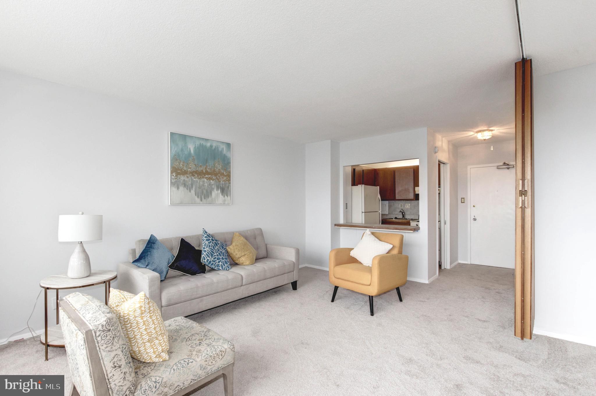 Fabulous Condo in Friendship Heights/Chevy Chase! Wonderful opportunity to rent the carefree city life you crave with access to all the amenities life has to offer just outside your door. This Spacious and Sunny Junior 1 bedroom feels like a true One Bedroom with an adjustable divider wall with plenty of space for a queen bed and bright windows across the entire living area. The unit features a full bath and a large closet. Ready to Move in Today! Prime Upscale Location in Friendship Heights and a mile to Bethesda! Just blocks to Whole Foods, Lias, Sushi Ko, Bloomingdales, Wisconsin Place shops, high end retail shopping like Saks Fifth Avenue, Tiffany, Chevy Chase Pavilion Mall with Cheesecake Factory and Maggianos, The nearby Friendship Heights Metro can take you anywhere you want to go in the city. Building Amenities include a relaxing and private Rooftop Pool, Sun Deck, Fitness Center, 24/7 Concierge, secured entry, in Building Mini-Market, Alfios Italian Restaurant and even a free building Shuttle to Metro and Shopping. Condo fee included in lease!
