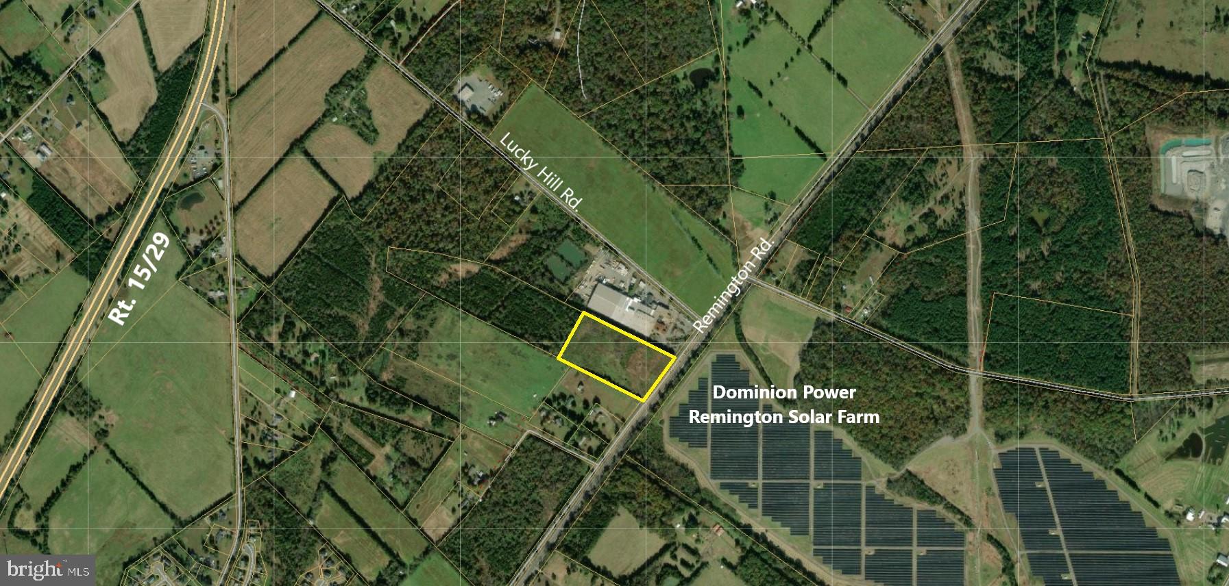 Approximately 9 acres available for sale. The property is site plan approved for a vehicle, truck, and heavy equipment sales, rental, and service facility. The approved building size is 10,000 SF, with the potential to build up to 30,000 SF, and includes related parking. Additionally, the I-1 zoning permits many additional by-right uses, such as contractor shops/warehouses, auto repair (both mechanical and body), farm equipment sales, rental and service, self-storage, and more. Located on Remington Rd. directly across from the Dominion Power Remington Solar Farm. Just over 1 mile to both Rt. 28 & Rt. 15/29. This property is in a Qualified Opportunity Zone!