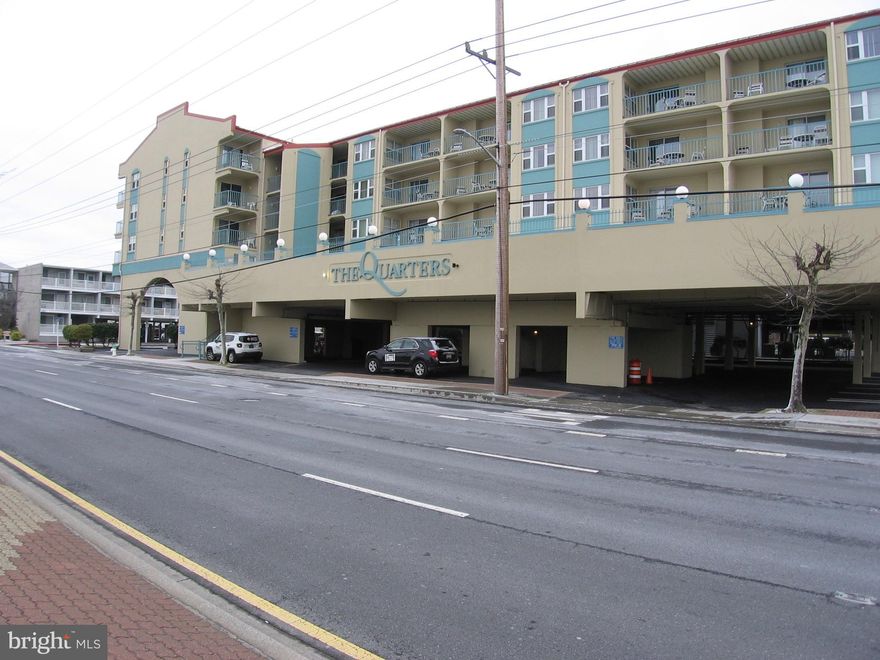 Feet in the Sand.  Your Ocean City place at the Beach.  The Quarters 13 week Time Share offers a cost effective and carefree way to own at the beach.  Your quarter "B" time share provides a rotating schedule of 13 weeks.  Completely furnished 2 BR 2 Bath units include a full kitchen, separate living and dining areas, washer / dryer, and includes taxes and insurance, electric, owners' locker, maintenance and repairs, linens, and cleaning.  You can enjoy all 13 weeks or rent your weeks.  Ocean block location and close to the beach to enjoy the sand and waves or drop in at the outdoor pool and pool deck.