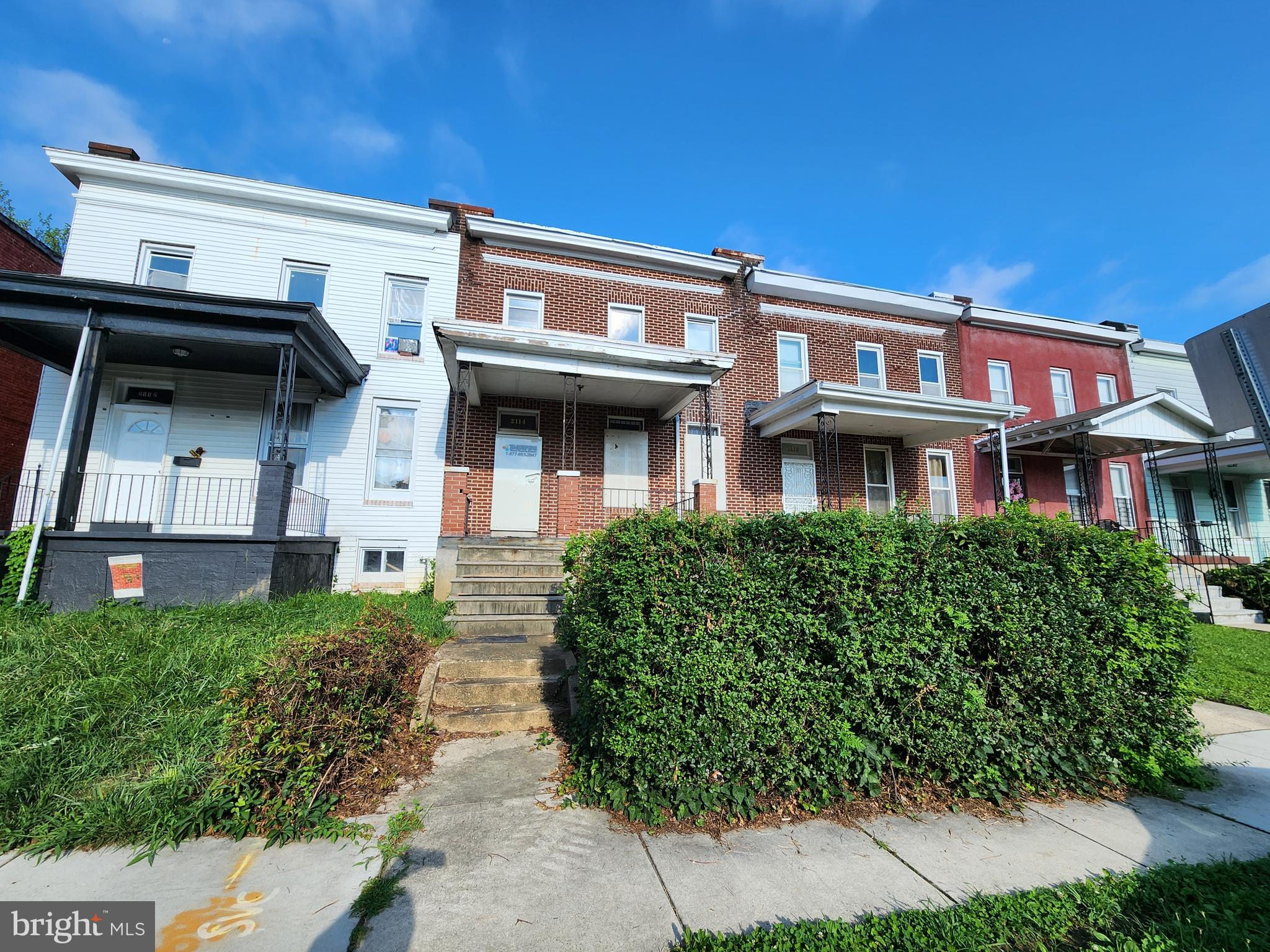 ONLINE AUCTION: Bidding begins 07/25/2025 @ 10:00 AM. Bidding ends 07/29/2025 @ 11:20 AM. List Price is Suggested Opening Bid. 2 Story Porch-Front Townhouse located in the Mondawmin area of Baltimore City. Property is set up as 2 units. Residents can enjoy the nearby attractions such as Coppin State University, Mondawmin Mall, Baltimore City Community College, Druid Hill Park, Rawlings Conservatory, & Penn North MARC Station. Property is Vacant. Easy Access to Major Traffic Artery North Ave. Deposit: $7,500.