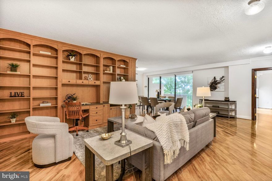 PROFESSIONAL PHOTOS, FLOOR PLAN, AND 3D VIRTUAL TOUR COMING 6/18, listing to be made active then ********** 1,168 SF OF SPACE! // 1/2 MILE TO METRO! // CONDO FEE INCLUDES ALL UTILITIES! (electricity, water, gas, heating and cooling) This huge 1-BR unit has a gorgeous floors, a designer Kitchen, and two renovated Baths! // This large 1BR/1.5BA unit has 1,168 square feet of space, with several great storage closets in the unit! // Fresh paint throughout! // Windows and sliding doors have all been replaced. // Spacious balcony gets great light and a treetop view, and has plenty of space for dining, entertaining, and relaxing! // UP TO THREE GARAGE SPACES possible per unit [$600/yr for one car,  $1,320/yr for two cars, additional charge for third]. // Many restaurants, shops, and night spots nearby.  // Harris Teeter next door, new Target nearby, and Ballston Quarter just across the street - very convenient! // Hyde Park is a great building with professional on-site management and a really excellent full-time staff. Amenities include a pool, a large private park with a gazebo and gas and charcoal grills, and a community garden.