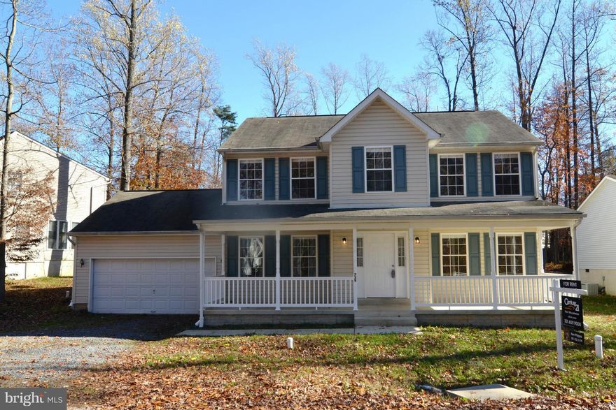 Just freshened 3BR 2.5FB colonial built in 2006 w/front porch. 2 car garage. Master w/sep 2 person jetted tub and shower, walk-in closet. Unfinished basement. Community offers 2 private beaches on the Chesapeake Bay, equestrian riding stables, freshwater lakes, camping and playgrounds. Fenced rear yard. Easy access to Rts 2/4 for quick commute to PAX, Calvert Cliffs, etc. Pets case-by-case basis.