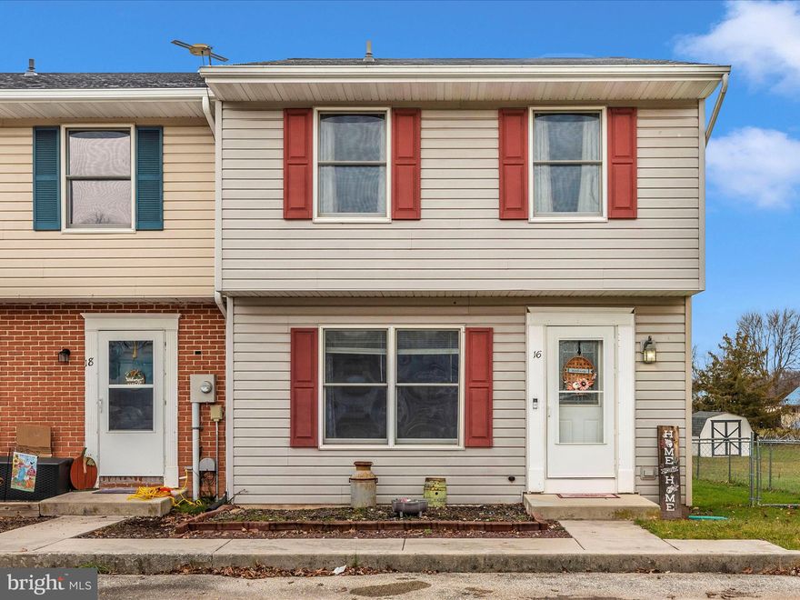 Welcome to 16 Hickory Ave. where worry free living awaits you! This beautiful, 3 bedroom, end unit has been meticulously cared for over the years, with a newer roof, newer hvac and so much more. The main level features a beautiful updated kitchen with a good amount of counter space and tile flooring. Flowing into the living room with luxury vinyl plank flooring , also a half bath for your convince. Upstairs you have your primary bedroom, as well as 2 spare bedrooms. Rustic barn doors conceal the nicely tucked away washer and dryer. Fully fenced in back yard, complete with a deck for grilling out and a storage shed for all your tools! This one has everything you need for a great price! Call to schedule you showing today!!