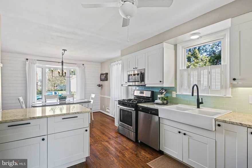 Tucked in between two charming towns, Catonsville & Ellicott City, this well maintained, 3 Bedroom, 2 Full Bath home checks all the boxes! This home features extensive Upgrades including a New deck (2022) New Rainbow playset(2021), New washer/dryer(2021), New Furnace (2020), New AC (2021), New Refrigerator (2021) New Garbage Disposal (2023), and New sump pump with back up and New road to home water & sewer line (2021). Enter into the inviting Living Room and notice Hardwood Flooring throughout the Main Level. Continue to the Dining Room with Ship-lap accent wall highlighted by the bay window and on to the Eat-in kitchen featuring White Shaker Cabinets, Granite Countertops, Breakfast Bar, Stainless Steel Appliances, Gas Cooking, Double Farm Sink, Plantation Shutters and Tile Backsplash.  Off the kitchen is the Family Room with a delightful beadboard ceiling, fan and many windows to enjoy natural light. Upstairs you will find the Primary Bedroom along with two additional Bedrooms all with Hardwood Flooring. The Upper Level Full Bath has been recently renovated and features a Tub Shower and large vanity. Make your way to the finished lower level and enjoy even more space with a carpeted Recreation Room, Full Bath and Laundry. The access door leads from the family room to the Private, Fenced-In Rear yard and it is a showstopper with a new Deck, large storage shed, new playset and plenty of room for family game night and entertaining friends! This home is close to all major routes, Shopping & Dining in Catonsville or Ellicott City, State Parks, and Walking trails. You will love calling Catonsville Home!