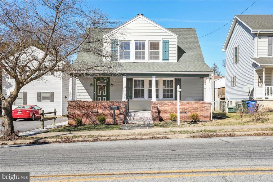 Move‑in ready Cape Cod featuring refinished hardwood and pine floors, covered front and rear porches, and flexible living space. The main level offers a bright living area, spacious kitchen with natural gas cooking, dishwasher, ample cabinet and counter space, and a pantry. Convenient main‑level full bath and laundry.
Upper level includes two large bedrooms with refinished pine floors and an updated full bath. Finished lower‑level recreation room provides additional living space and could function as a potential third bedroom, plus separate storage area.
Exterior features include a fenced rear yard, detached 1‑car garage, and double carport with alley access. Walk to Helane Park. Easy access to I‑81, shopping, and commuter routes.