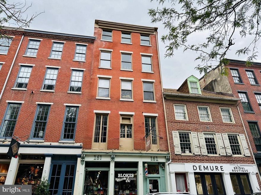 151 N 3rd St is a CMX3 zoned historical building strategically situated in the vibrant heart of Olde City, one of the most sought-after neighborhood in Philadelphia! This charming building offers a total of six units, each designed with your tenant's comfort in mind.  In addition, the property boasts 13 parking spaces in the rear of the building, offering convenient and secure parking for residents and business owners. The building is historical charm is evident in its beautiful facade and classic architectural features, while some of the interiors have been thoughtfully renovated to meet modern day standards of comfort and convenience.  Other units could be renovated to suit the new owner's taste and purpose to add-value.  Given its desirable location, tenants can enjoy access to numerous amenities.  The building is located within close proximity to fantastic restaurants, coffee shops, boutique stores, art galleries, museums, and other attractions, offering a fantastic lifestyle for the tenants. Overall, this is an excellent opportunity for investors to acquire a rare gem in a prime location, offering attractive returns and a solid investment for years to come.