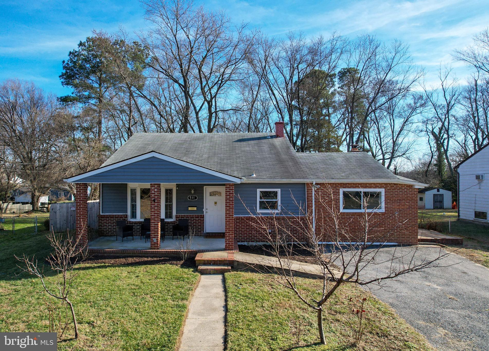 Remodeled in 2019, this sweet home features over 2,000 sq feet of living space and offers 4 bedrooms with 3 full bathrooms. When entering the home, through the covered front porch, an inviting living room greets you. The open floor plan allows you to host family and friends in the remodeled kitchen with fresh white cupboards, granite countertops and a counter height island all while being connected to the open family room with brick front fireplace.
Upstairs you will find 2 bedrooms with 2 full bathrooms and downstairs there are 2 bedrooms with 1 full bathroom and laundry area. The fully fenced in backyard, on over a quarter acre, provides mature trees with lots of room to enjoy the outdoors including a patio for entertaining, garden, and shed. Recent improvements include fresh interior paint and new carpet on the lower level.
This home is just minutes from Fort Meade as well as an abundance of local shopping and dining. Location allows easy access to major commuter routes including 100, 32, 95 and is convenient to BWI, Baltimore/Annapolis/DC and the MARC train station.