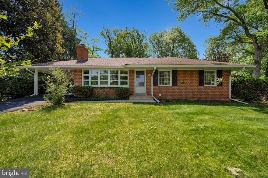 This all-brick rancher in highly desirable and conveniently located Allview Estates is ready for you — just in time to enjoy spring and summer in this vibrant community! Newly refinished hardwood floors grace the main level, where you’ll find a comfortable and functional layout featuring three bedrooms, one and a half baths, spacious living and dining areas, and an inviting kitchen. The walkout lower level expands your living space with a large recreation room complete with a built-in bar, a versatile den with adjoining a full bath, and abundant unfinished space perfect for storage, hobbies, or a workshop. Outside, the expansive yard offers plenty of room to play, entertain, or simply relax, while the carport keeps your vehicle protected from the elements and doubles as a fantastic covered outdoor space for dining, gatherings, or weekend lounging. The back yard shed & 2nd storage shed on the carport offer valuable storage options. Enjoy added peace of mind with numerous important updates, including a new roof (2020), new HVAC system (April 2024), updated electrical system with new sub panel (2017), new clothes dryer (2017), new wall oven (2018), new kitchen flooring, countertops & cabinets refinished (2024), and new cooktop (2026).