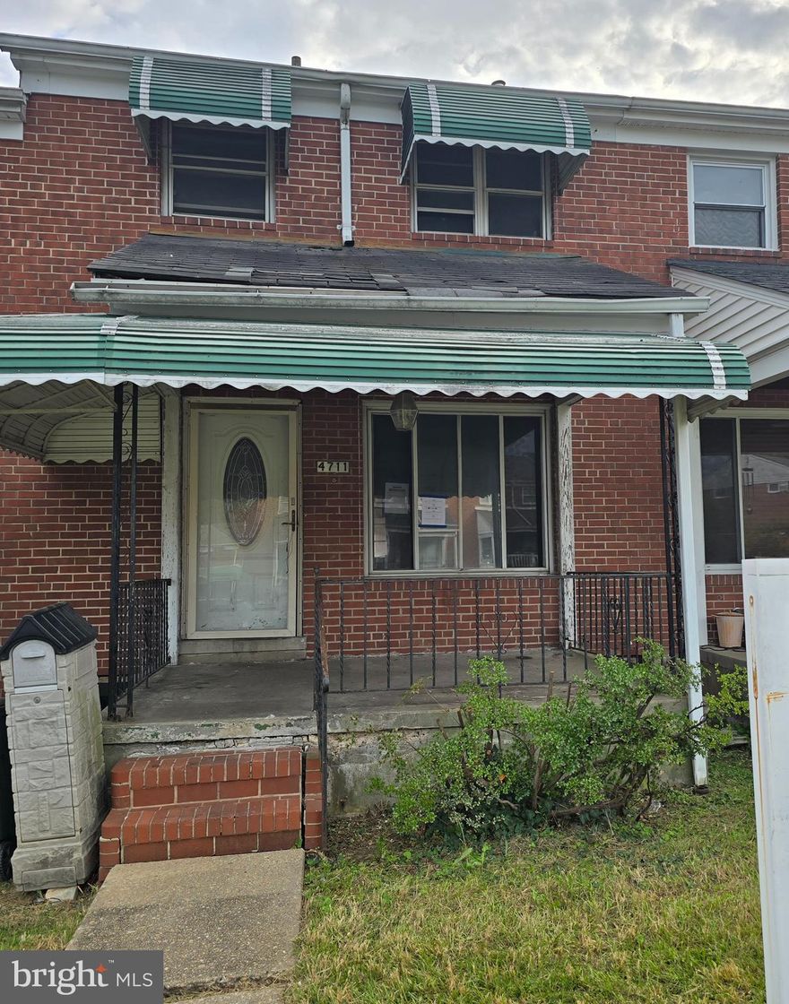 Discover a fantastic opportunity in the Beechfield neighborhood of Baltimore City! This classic brick rowhouse offers 3 bedrooms, 1 full bath, and three finished levels of living space. The home features a covered front porch, a quiet residential street, and possible parking in the rear.

While the property needs some work and will not qualify for standard financing, it presents an excellent chance for investors, rehabbers, or savvy buyers looking to add value. Comparable renovated homes in the area show strong resale potential, making this a great value with plenty of upside.

Don’t miss the chance to transform this Beechfield gem — bring your vision and make it shine!