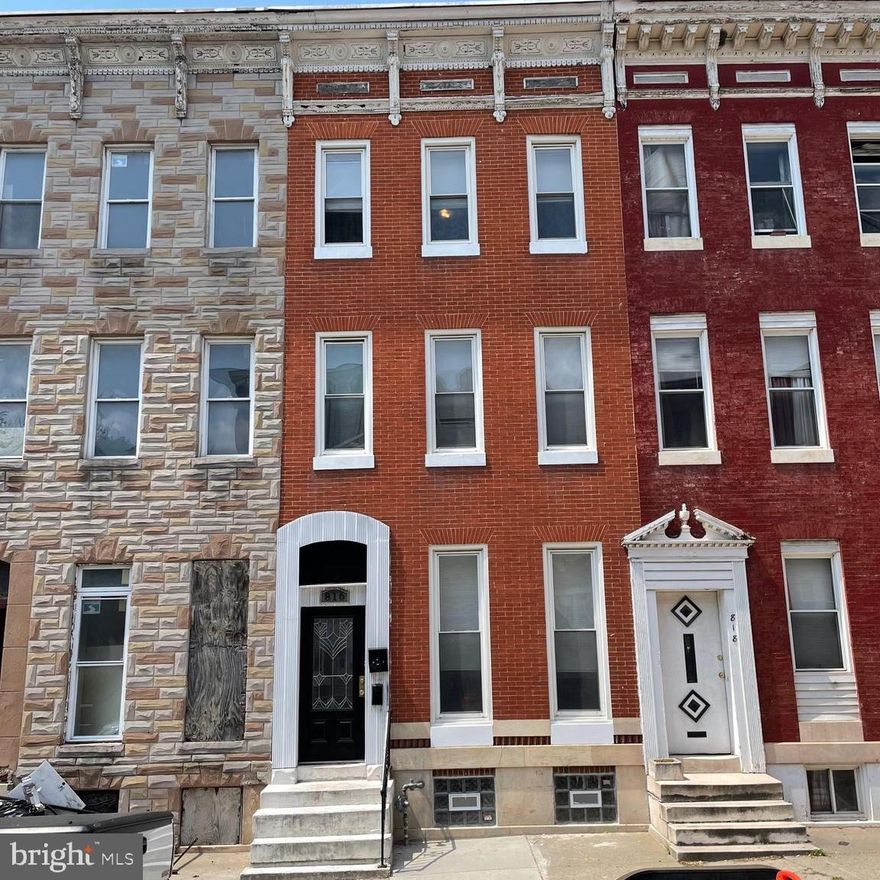 Great opportunity to own an investment property with long term tenants.  Each level has a private entrance. 1st floor has one bedroom, kitchen, and full bath. 2nd floor has kitchen, half bath, dining room and bedroom. 3rd floor has 3 bedrooms and full bath. 2nd floor and 3rd floor tenants share the 2nd level kitchen and 3rd floor full bathroom. Property being sold AS-IS. Owner collects $1950 monthly in rents. 1st floor $450, 2nd fl. $500, 3rd fl. $200, $300, $500. Title work recently completed by Momentum Title & Escrow. Seller recommends Momentum Title & Escrow.