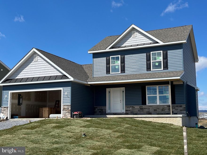 To Be Built, Presale.... new Construction Colonial featuring 4 bedrooms, 2.5 baths with main level bedroom and full unfinished basement.  Home offers family room with gas fireplace, granite countertops in kitchen, LVP flooring in main living areas, and full front porch with stone accents and 10x12 rear deck.