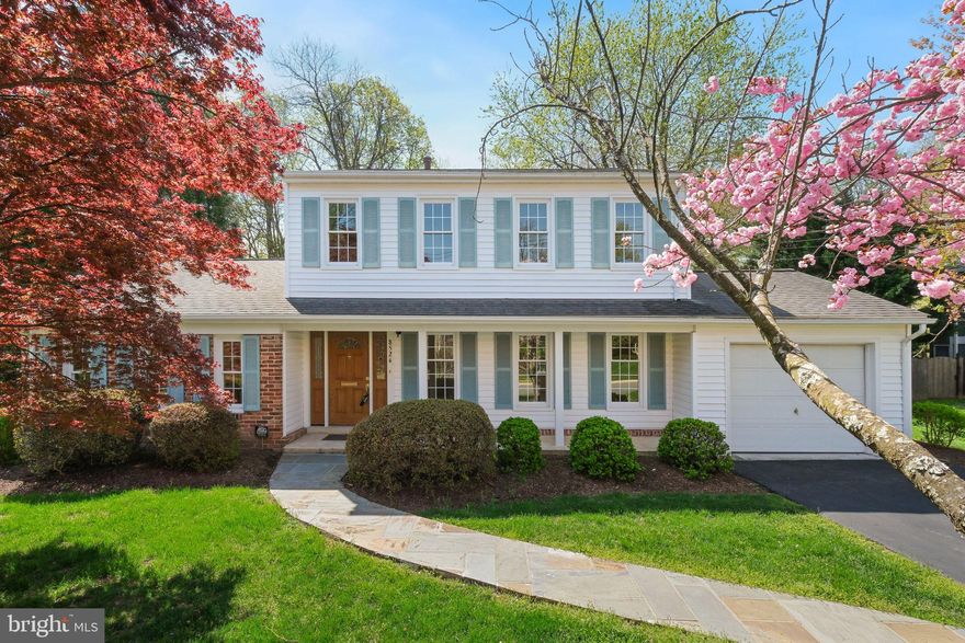 Welcome to this Colonial home in the desirable Montgomery Square neighborhood of Potomac, thoughtfully maintained and well suited for everyday living as well as entertaining. Set on a 0.20-acre lot, the property includes 2,898 total square feet across three finished levels, with three bedrooms, two full bathrooms, and a powder room. Gleaming refinished hardwood floors on the main and upper levels, recessed lighting throughout, chair rail detailing, and an abundance of windows letting in tons of natural light add warmth and character throughout the home. The main level is designed with a comfortable and functional flow. At the center of the home, the kitchen is appointed with resilient engineered plank flooring, Corian countertops, stainless steel appliances, a gas range with griddle and hood, and a peninsula that defines the space while allowing the kitchen to flow seamlessly into the family room, creating an easy connection between cooking gathering spaces. The family room is anchored by a brick accent wall and wood-burning fireplace, while sliding glass doors bring in additional light and lead directly to the screened porch and deck. Spacious living and dining rooms, an office, powder room, and coat closet complete the main level. Upstairs, hardwood floors continue along the staircase and throughout the entire upper level. All three bedrooms include recessed lighting, closets with built-in organization systems, and a clean, cohesive feel. The primary suite includes two closets and an attached bath with a walk-in shower enclosed by glass doors and finished in white tile. The hall bath includes a tub-shower combination with glass doors and matching white tile finishes. The lower level adds valuable flexible living space, with a rec room that can easily serve as a game room, exercise area, playroom, or additional lounge space. A large utility room provides ample storage and helps keep the home organized. Outdoor living is a true highlight of the property. The screened porch is generously sized and enhanced by cathedral ceilings, skylights, and a ceiling fan, creating an inviting setting for relaxing or entertaining through much of the year. Just beyond, the deck extends the outdoor space even further, overlooking a fully fenced backyard with room to garden, play, or simply enjoy the privacy of the setting.
Located in sought-after Potomac, Montgomery Square is convenient to shopping, dining, parks, and major commuter routes. Top rated MOCO schools further enhance the home’s appeal.