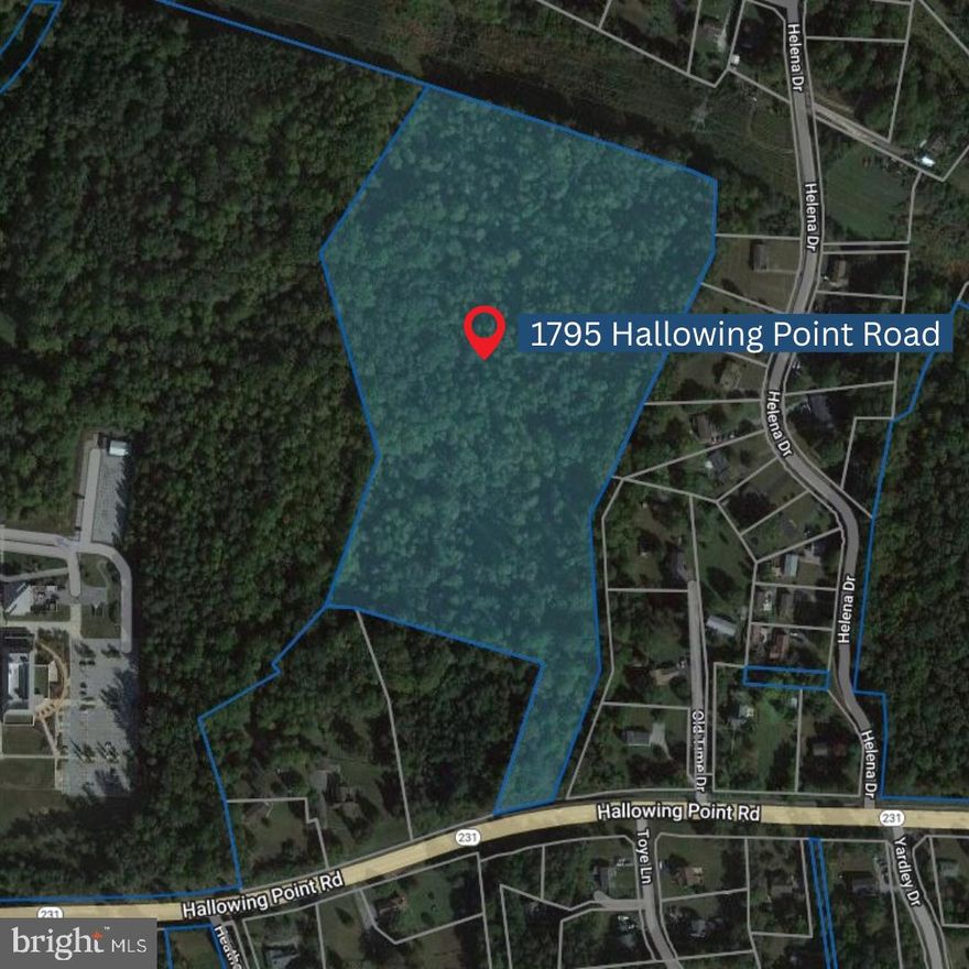 ATTENTION DEVELOPERS, BUILDERS & INVESTORS!
Residential Development Opportunity in Prince Frederick. Here’s your chance to acquire a 18.77-acre residential site with the potential for 19+ building lots.  Basic field-run topographic and boundary surveys have already been completed.  Public sewage is possible  but will require a residential pump station connection.  There is a 2+ acre right-of-away that can possibly be abandoned through the county.