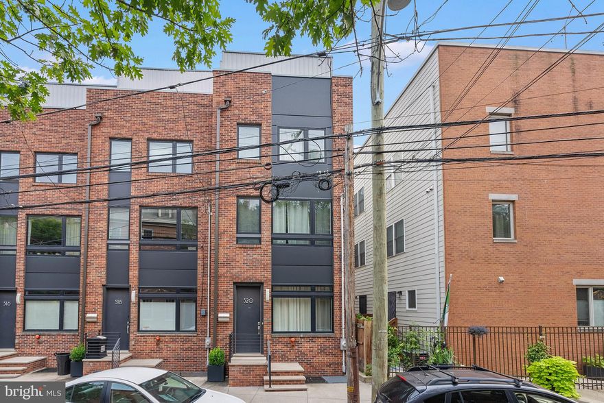 Stunning 3 bedroom, 3.5 bathroom home in the heart of Northern Liberties, offering garage parking, incredible ceiling height, and a spacious roof deck with city views. This thoughtfully designed residence is flooded with natural light thanks to oversized windows throughout, and features beautiful hardwood floors and recessed lighting. The open-concept kitchen is a showstopper with sleek quartz countertops, stainless steel appliances, ample cabinet space, and modern designer fixtures. Each of the three bathrooms is finished with elegant tile work and upscale finishes, including the spa-like primary ensuite, which features a double floating vanity, glass-enclosed shower, and premium tile design. Occupying its own floor, the primary suite is a true retreat, complete with generous closet space and a large, light-filled bedroom. Two additional bedrooms offer great space and storage, making this home as functional as it is beautiful. Located just steps from Liberty Lands Park and some of the neighborhood’s best restaurants and cafes, this home blends luxury living with one of Philly’s most vibrant communities. Buyer is responsible to verify taxes and square footage independently. *Interior photos are of a similar home.