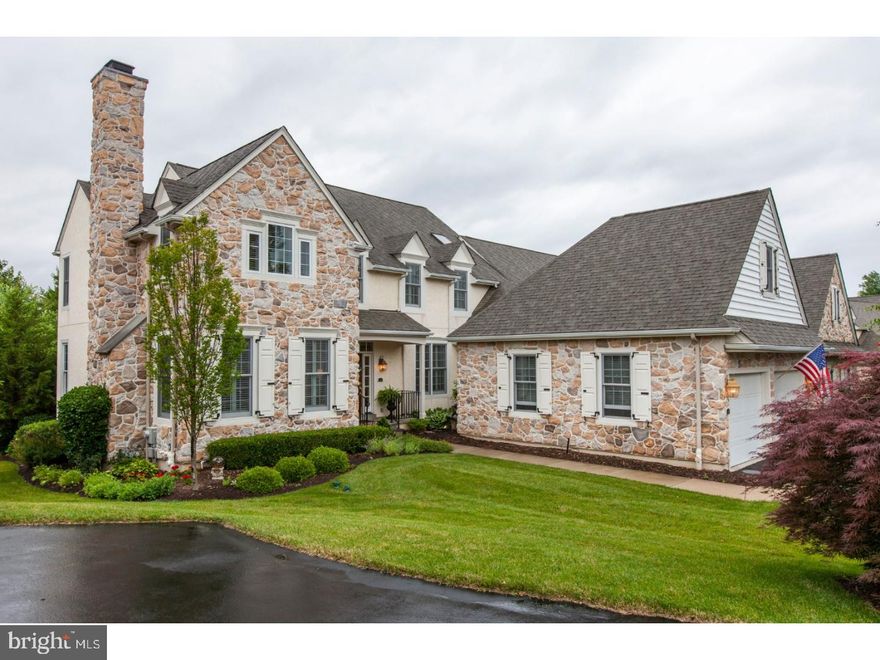 Fabulous Opportunity to Enjoy Summer Days at Applebrook.  Complete with New Stucco and 15 year Warranty, New Deck, New Interior Paint and so much More!  This perfectly Elegant Home situated on a magnificent lot overlooking the 16th green at Applebrook Golf Course, a Gil Hanse Design.  This gorgeous property provides all the best views, amenities, and luxury living a home can offer. The First Level offers Spacious Foyer/Entry with Stunning Staircase & views to the back overlooking the golf course & open space; Inviting Living Room with Gas Fireplace w/Onyx Granite Surround & Traditional Mantel,Corner light exposure for bright afternoon sunlight; Formal Dining Room with Over-sized Front Window, DR opens to Butler's Pantry with full China Closet, Wet Bar w/mirrored back-splash & entrance to Fabulous Kitchen; Chef's Kitchen features Viking 6 Burner Professional Grade Gas Cook-top, Subzero Refrigerator, Thermador Double Wall Oven, Miele Dishwasher, Jenn-Air Trash Compactor, New Microwave, Double Stainless Sinks, Custom Maple Kountry Kraft Cabinetry with Onyx Granite Counter Tops, Gorgeous Island Cabinetry with Marble Top, 3D Subway Tile back-splash, and Designer Lighting; Dining Area off the Kitchen ideally situated for entertaining overlooking golf course; Family Room just off Kitchen completes this gathering area with Gas Fireplace, Corner Exposure and incredible flow with French Doors to Deck with Awning & Gas Grille;  Study/Den is perfectly located between family room & living room  w/accommodating built-in shelving & French Doors for quiet; Formal Powder Room completes this floor.  The Upper Level offers luxurious Master Suite with Walk-in His/Her Closets, Sun-filled Master Bath with Soaking Tub, Frame-less Glass Shower, Water Closet, His/Her Kountry Kraft Vanities w/marble tops-Shower Marble & Vanities Newly Refinished; Two Hall Bedrooms complete with Jack & Jill Bath w/Shower and Separate Vanities-perfect for guests; Hall Study or additional Bedroom with Golf Views; Second Floor Laundry with W/D/Utility Sink/Wall-Storage Ironing Board complete the 2nd level.  The Lower Level provides a Full Bar with Granite counter tops; Full Wine Cellar-400 bottle capacity with New Whisper-Kool Refrigeration System; Family Room; Office; Full Workout Gym with Sauna, Frame-less Shower & Vanity; Family Room with Coffer ceiling opens to Flagstone Patio overlooking 16th green! Not to miss-Two Car Garage with Mud Room. Come visit this delightful home & location just minutes to Malvern Borough, Shopping, Dining, Walking Trails, and more.