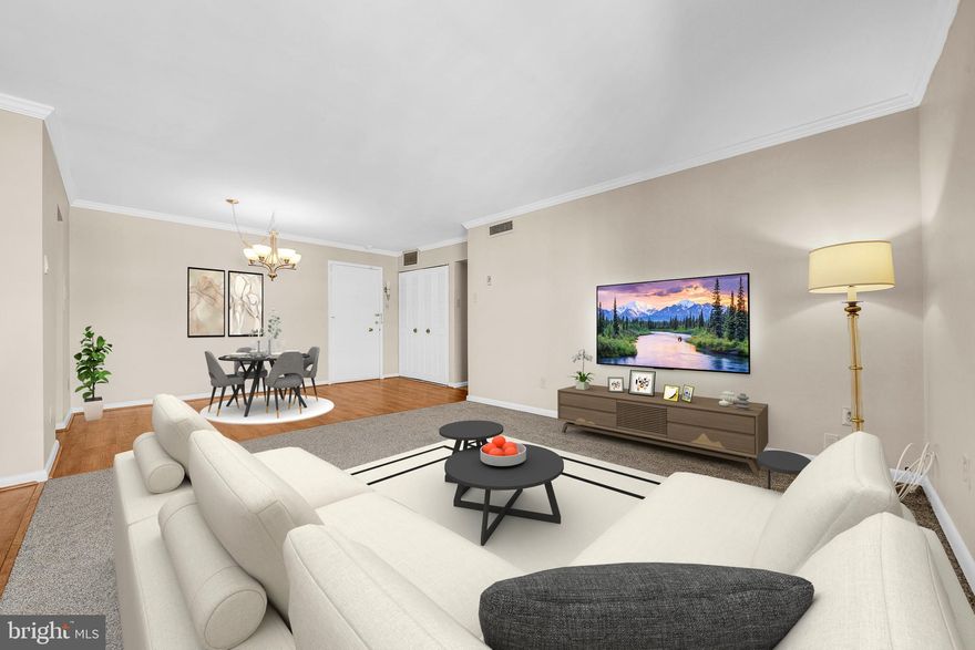 Open House Sunday Noon - 3pm. Hurry to see this exceptional value as a rare 3 bedroom, 2 full bath co-op is now available in Rydal East, a truly welcoming community. This is one of the largest units and features an open kitchen with an expansive granite countertop offering abundant storage and seating, along with custom built-ins. The entire home has been freshly painted and showcases all new carpeting paired with lovely wood flooring. The spacious primary bedroom includes a generous walk-in closet, and the primary bath offers a walk-in shower with grab bar and built-in seating for added comfort. A well-appointed hall bathroom with a tub shower completes the interior.  A sizeable patio extends off the living room for added enjoyment.  Each floor boast comfortable gathering areas and newly updated laundry rooms. Taxes are included in the monthly fee along with electricity, heat, air conditioning, water, sewer, trash/recycling, snow removal, landscaping, building maintenance, HVAC maintenance, the saltwater pool, and basic cable, making ownership both convenient and predictable. This is a co-op which means you purchase fractional ownership conditioned upon board approval based on financial criteria. Financing against the property is not permitted, so this is a cash purchase, though bridge loans, home equity loans, or asset-backed loans can often provide a solution. Located directly across from the Baederwood Shopping Center with Whole Foods, gym, restaurants, and banking and so much more.  Just minutes from Abington Jefferson Hospital, the library, Penn State Abington campus and multiple train stations, this home offers a lifestyle of ease in the heart of Jenkintown.