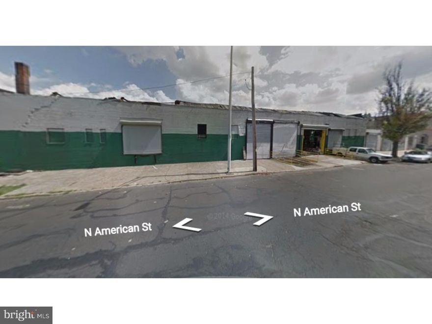 A huge warehouse in Olde Kensington. It's a Great opportunity for an Investor. The property dimensions are 174x121 (Over 21,000 sqft), going all the way from N American to N Philips Street (accessible from both streets). If you're in need of space to expand your business, This is the Right Property for you. If you're an Investor with a big project in mind, You could subdivide the property into residential lots. You could possibly get 10 lots on N American and 10 lots on N Philips, with 16x60 lot size. The location is superb. Industrial zoning is hard to come in the city, that have the amount of space as this one does!