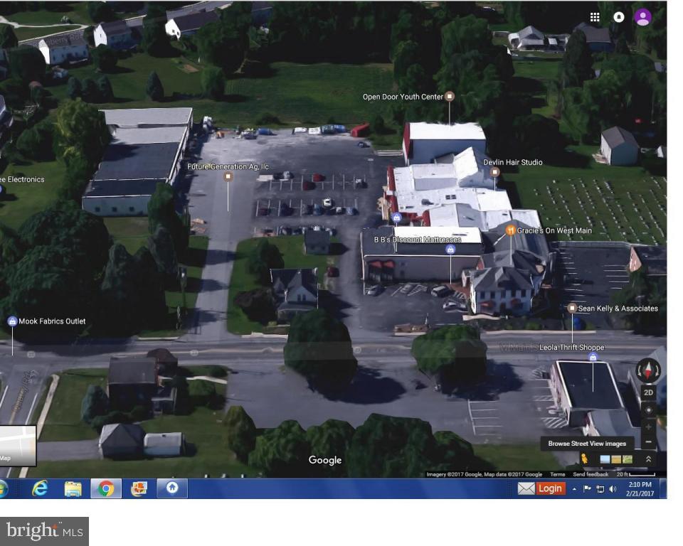 Multi-Tenant/30-Unit Retail/Office & Restaurant complex and 1480 SF Residential property fronting on Main St. in Leola, PA w/PennDot avge daily vehicle traffic count of 17,000. Entire complex is zoned Mixed Use and is 99% Leased. Total gross Rents $257,544, Net Cash Flow for Debt Service $161,457.
