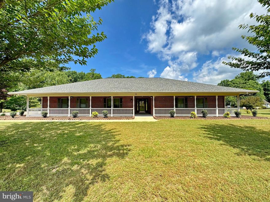 What's Special:
Sellers is offering some closing help 
NO HOA!
ALL-NEW INTERIOR PAINT
UPDATED MATURE LANDSCAPING
NEW STAINLESS STEEL APPLIANCES
OVERSIZED FRONT PORCH
BRAND-NEW FLOORING

Stunning Single Story Brick Home on 3 Acres with Modern Upgrades and Tranquil Surroundings. 

Welcome to your dream home! Nestled on a sprawling 3 acre lot in an established and serene neighborhood, this stunning single-story residence boasts over 3,000 square feet of luxurious living space. With meticulous attention to detail including crown molding and numerous updates, this property
offers a perfect blend of comfort and elegance.  Home offers 3 spacious bedrooms and 3 full bathrooms, providing ample space for family and guests. Enjoy peace of mind with roof replaced in 2015 with longer lasting architectural shingles, two newer air conditioning/heat pump units, one replaced in 2023 and
one replaced in 2021, gutter guards, and double paned windows throughout. Enjoy the fresh ambiance of all-new interior paint and brand-new flooring throughout the home, enhancing the inviting atmosphere. -The kitchen is both stylish and functional, ready to inspire your culinary creations, featuring new stainless steel appliances. The home features a separate, spacious laundry room with washer, dryer, built in counter top space and cabinetry with laundry sink, pantry closet and storage closet. A delightful bonus room with plantation shutters, perfect for bird watching or enjoying the serene views of the property. Relax on the oversized front porch, complete with four ceiling fans and four convenience outlets for those warm summer days. The mature landscaping adds to the property’s charm and curb appeal. The property includes five outdoor hose bibs, with the one by garage having both hot and cold water. The home has two newer air conditioning/heat pump units with multiple air returns and many ceiling fans throughout to make heating and cooling more efficient. Benefit from The home has a private the well with a pump and whole house water filter and water softener, ensuring a reliable and high-quality water supply. The private 2,000 gallon septic tank has been pumped in May 2024. The large finished two-car garage, equipped with automatic openers and a ceiling fan, provides ample space for vehicles and storage. The property features abundant parking spaces for multiple cars, perfect for hosting gatherings and accommodating guests.  A brick storage shed, including architectural shingles, with electricity and outdoor hose bib can be easily
converted into a workshop, perfect for DIY projects and extra storage needs. A designated fenced area with doghouse offers a safe and secure space for your pets to play. The home is designed with accessibility
in mind including 36 inch wide hallways and doorways, and accessible toilets, ensuring ease of movement for all. Located just minutes from the Patuxent River, Len’s Marina with a public boat ramp, and Nan’s Cove where you can enjoy kayaking, fishing, and crabbing, this home is ideal for those who love boating and water activities. 

This home combines modern amenities with the tranquility of country living, making it an ideal retreat for those seeking peace and comfort. Don’t miss the opportunity to own this exquisite property. Schedule your private tour today and experience the beauty and serenity firsthand!
