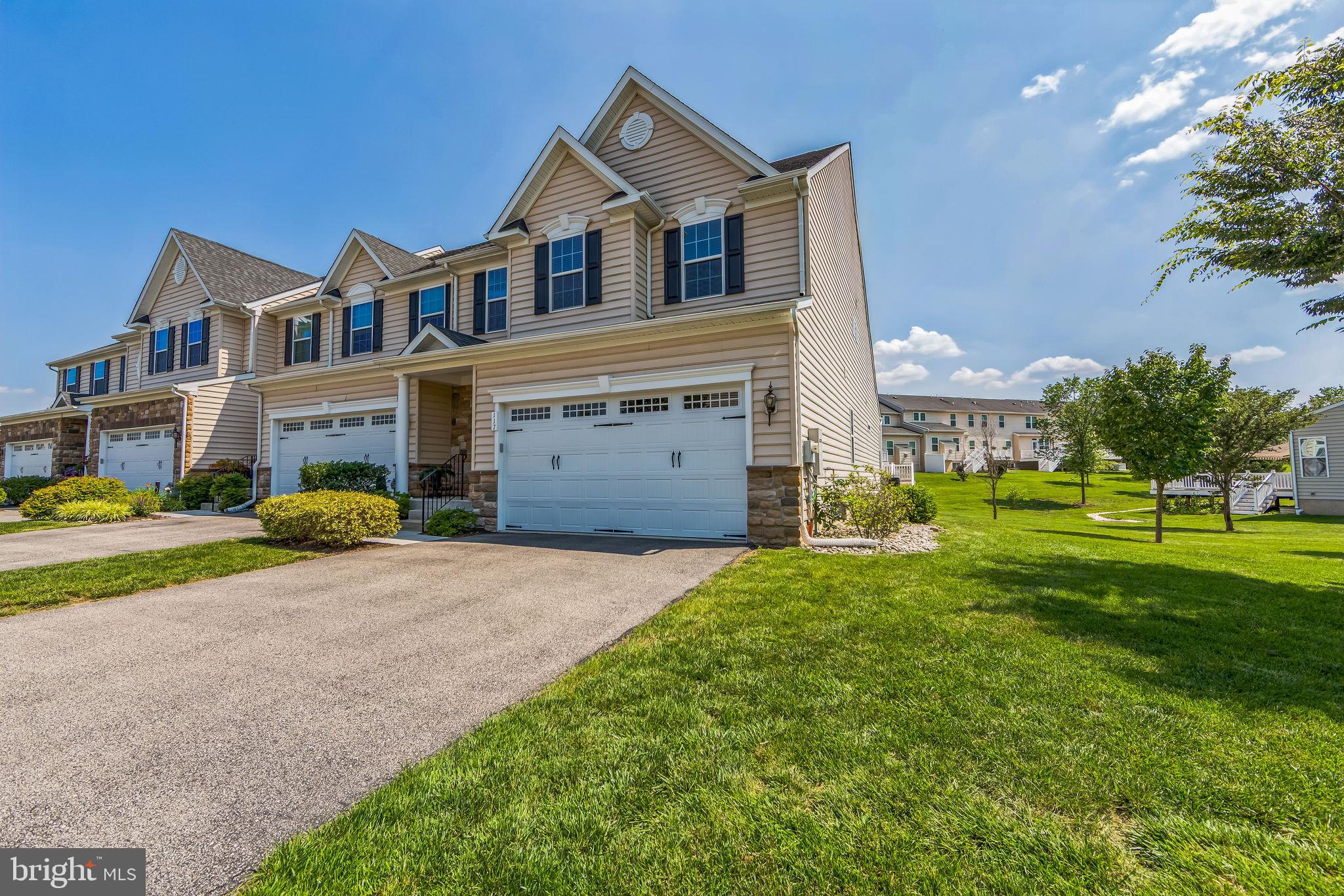 Welcome to 117 Brindle Court, a beautifully maintained end-unit townhome located in the highly sought-after 55+ community of Stony Creek Farms in Worcester Township. This elegant and thoughtfully designed home offers the perfect combination of comfort, functionality, and style in a serene, low-maintenance setting.
This Griffin Hall model features 3 bedrooms, 2 full baths, and 2 half baths across a spacious and well-planned layout. Step into a welcoming foyer that opens into a bright and airy living space—thanks to the end-unit location, natural light flows throughout, enhancing the home’s warm and open feel.
The heart of the home is the expansive main level, where you’ll find a first-floor primary suite complete with a designer-styled walk-in closet and a private, spa-inspired bath. The open-concept layout is ideal for both everyday comfort and entertaining, featuring soaring ceilings, elegant finishes, and a newly renovated, well-appointed kitchen that includes ample cabinetry, quartz countertops, and modern appliances.
Step outside to the spacious deck, a perfect retreat for morning coffee, afternoon reading, or gathering with friends on warm summer evenings.
Upstairs, you’ll find two generous bedrooms and a full bath—perfect for guests, hobbies, or a quiet home office. The finished basement expands your living space with a stylish custom bar, an additional half bath, and ample storage, providing room to relax, entertain, or create a home gym or media space.
Additional features include a whole-house generator, 2-car garage, and beautifully landscaped grounds. There's also plenty of parking for guests, making it easy to welcome family and friends.
As a resident of Stony Creek Farms, you’ll enjoy access to premium community amenities, including a clubhouse, fitness center, outdoor pool, and walking trails—all nestled in a tranquil, wooded environment designed for ease and enjoyment.
📍 Located just minutes from shopping, dining, golf courses, and major commuter routes, 117 Brindle Court is more than move-in ready—it’s the lifestyle upgrade you’ve been waiting for. SHOWINGS BEGIN AT THE OPEN HOUSE ON SUNDAY, JULY 6TH 12P TO 3P.
