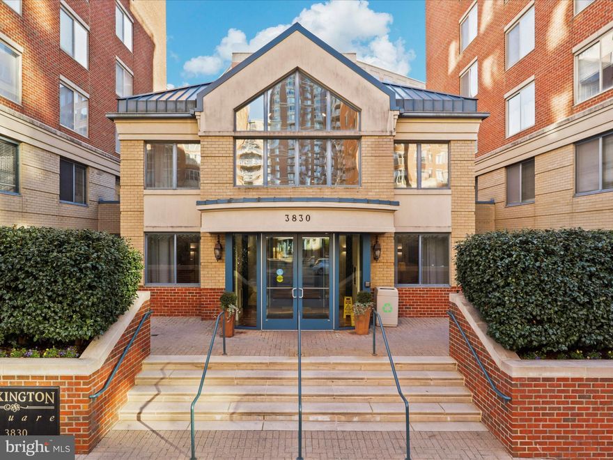 Welcome to Penthouse 3E at Lexington Square Condominiums, a premier address offering luxury living in one of Arlington’s most desirable locations. This corner unit boasts 10-foot ceilings, expansive windows, and incredible natural light with sweeping views. Featuring 2 spacious bedrooms with en-suite baths plus a den/home office/guest space and an additional half bath, this sought-after floor plan provides both functionality and privacy, with bedrooms thoughtfully positioned on opposite sides of the condo. The open kitchen showcases white cabinetry, gas cooking, ample counter space, and a raised breakfast bar, perfect for entertaining. The bright living room features maple-toned hardwood floors and large windows, creating a warm and inviting atmosphere. A stackable washer/dryer, generous closet space, and fresh paint make this home completely move-in ready. Lexington Square offers resort-style amenities, including an outdoor pool, grilling area, fitness center, and beautifully landscaped courtyards. Conveniently located between Ballston and Virginia Square Metro stations, residents enjoy easy access to Ballston Quarter, shopping, restaurants, grocery stores, and parks all in a vibrant community. Available immediately for a 12 month minimum lease and up to 24 months. Sorry no pets. Building requires a $600 non-refundable move in fee & $500 refundable security deposit.