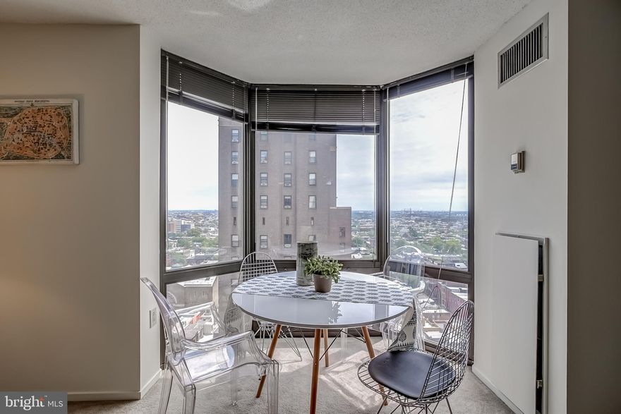 NEW PHOTOS COMING SOON! Studio on a high floor with bay windows showcasing southern city views!  This home has a separate kitchen and excellent closet space throughout. There is a shower/tub combination and updated single vanity in the bathroom. There are new vinyl floors throughout. The Wanamaker House is located one block from Rittenhouse Square and provides easy access to both Center City and University City; residents enjoy a 24-hour doorman, a seasonal rooftop pool, a fitness center, and a parking garage available for an additional fee (subject to availability). All common areas were recently renovated including the lobby, hallways, meeting room, amenity lounge, and fitness center, designed by world- renowned architect Cecil Baker.