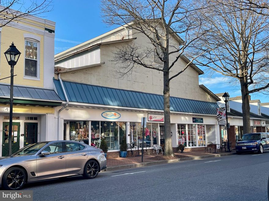 Super rare investment opportunity in the heart of Historic Downtown Easton. Sitting directly across the street from the Tidewater Inn, this building enjoys the very best location. Consisting of three fully rented retail stores, this is the income producing investment you have been looking for.