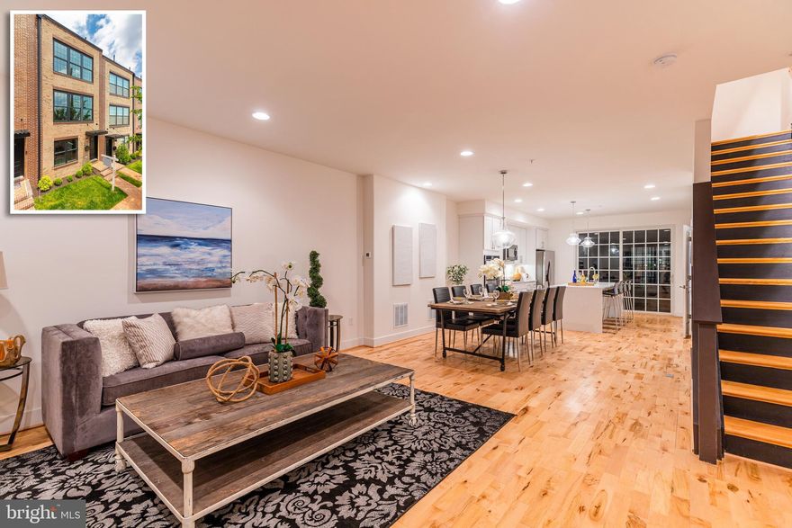 BEAUTIFULLY DESIGNED NEWLY CONSTRUCTED GARAGE TOWNHOME WITH 4 FINISHED LEVELS AND OVER 2,400 SQ. FT. OF LIVING SPACE! Entry level office/3rd bedroom with a full bath, open main level with ample sunlight, spacious living room w/ gas fireplace, large dining area, gourmet island kitchen w/ ss appliances and Quartz countertops, main level half bath, 3rd level Master suite w/ walk-in closet w/ built-ins, and a full bath w/ dbl vanities, and walk-in spa shower, bedroom level laundry, 4th level family room w/ half bath that leads out to the 2 tier rooftop terrace with commanding views, and a 2 car garage for easy, secure parking! Available for immediate delivery - only 3 units left! New Construction Tax Credit! Buyer to pay all transfer and recordation taxes.