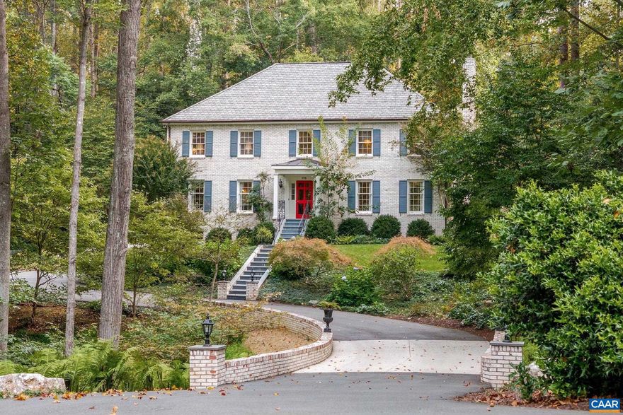 This stately, all brick Georgian in Ivy?s Flordon neighborhood has been beautifully maintained & handsomely renovated to suit modern floor plan and interior design preferences.  The 4 bedroom offers extensive indoor & outdoor living spaces including family and sunrooms open to the kitchen, formal dining and living rooms, foyer, powder room & laundry/mudroom,  4 bedrooms and nursery or office upstairs, fab lower level TV room with extensive built-ins and adjacent full bath.  Extensive bluestone patio and terraces.  1.61 private & beautifully landscaped acres moments west of town, adjacent to Farmington in the Murray School District.,Solid Surface Counter,Fireplace in Family Room