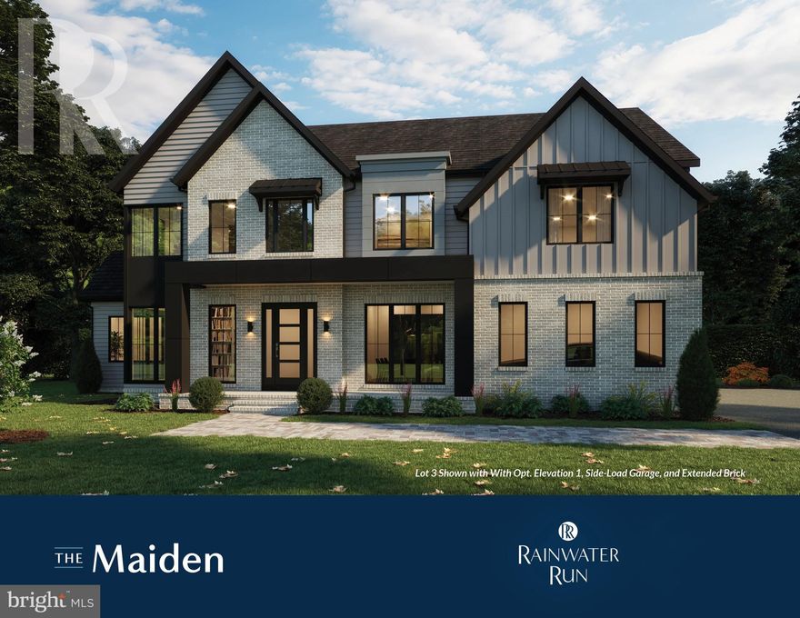 Homesite 3/MAIDEN MODEL. There is no model home, sales off site. Prime location with nature at its’ best! Act now to be one of the first purchasers in this private upscale Fairfax County community. Enjoy private, treed open green views at Rainwater Run. High quality Energy Star construction with high end included features, offering 3 newly designed floorplans to select from in this community. Homesite 2, features the Maiden floorplan with a 2-car garage, plus a Finished Rec. Room, Construction has started! Move into your new home, by year end of 2023. This is a finished price with curated selections by Award Winning Interior Design Firm. Don’t waste any time in moving forward if you would like to select your interior finishes. Other Homesites/Floorplans are also available. Off-site sales, no models available. Photos are similar.