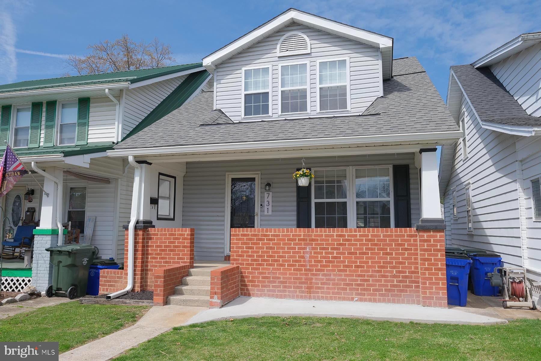 Charming 2 bedroom and 1 full bath bungalow located in South Hagerstown! 2nd floor bonus room possible 3rd bedroom. This home includes central AC! As you enter you're greeted by a foyer leading to the family room with multiple windows offering plenty of natural light. The kitchen offers a tile floor, plenty of cabinets, appliances convey! A formal dining room and mudroom complete the first floor. The second floor includes a full bathroom, 2 bedrooms and a bonus room. Large unfinished basement with storage room, level walkout to backyard. The Backyard is fully fenced, has a beautiful brick patio. 2 car garage with alley access. Enjoy relaxing on the covered front porch! Walk to a local favorite Krumpe's Donuts! Convenient to I-81, I-70, schools, shopping, restaurants and more! Don't miss the opportunity to make this wonderful home yours!