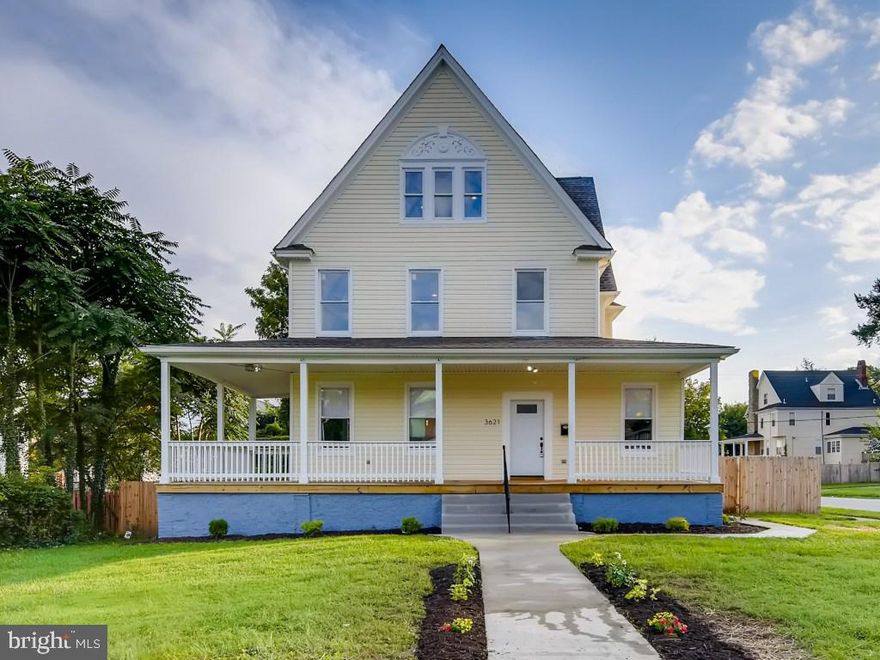 This is a must see stunning renovated home in the ASHBURTON community with the perfect blend of Baltimore Charm and contemporary design.   It offers new modern features with a  welcoming wrap around front porch, over 10 ft ceilings in foyer area that leads to a  grand staircase,and  9 ft ceilings throughout the main floor.  This home has an open floor plan with all the bells and whistles with over 3600 sqft of living space, the main floor has a Living/Family room and Kitchen, with a separate Dinning Room which can be converted into a workplace for remote work from home.  This home has 5 spacious Bedrooms; 2 Bedrooms on the 2nd floor with a roomy Laundry Room with a fully Modern bathroom.  a breath taking Master Suite on the 2nd floor with full bath complete with a whirlpool soaking tub, walk in closet, walk out deck perfect for greeting the day.   The 3rd level is  complete with 3 Huge bedrooms and a upgraded full bathroom.  This home has 3 full bathrooms with upscale tile and hardware, 2 half bath. Upgraded kitchen Cabinets, Stainless Steel Appliances, Granite Counters with waterfall design.  Upgraded and gorgeous Hardwood Wood floors throughout first level and wall to wall carpet on 2nd and 3rd floor.    All brand new recess lighting, plumbing and mechanicals with attention to detail. including duel zone HVAC,  and a beautifully finished basement perfect for Family recreational area.  You will enjoy being in close proximity to some of the main attractions Baltimore City has to offer, including the Baltimore Zoo and  Druid Hill Park.  Convenient commuter routes to I-695, I-95, I-395, and I-83! Many public transportation options are available as well.  Schedule your appointment today to view this grand and amazing property !