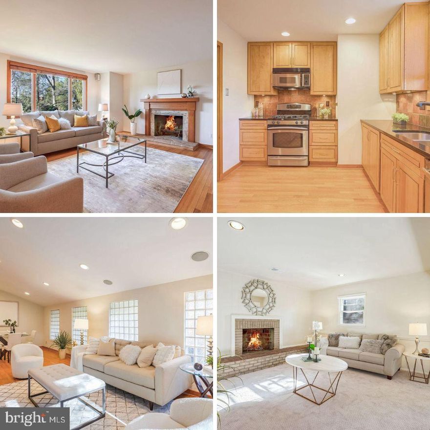 Spacious and Inviting Home in Quiet Cul-De-Sac with approximately 2,400 SF of living space. Step inside this beautiful home, offering 5 bedrooms, 3 full bathrooms and a touch of California-inspired charm on a quiet cul-de-sac. Originally updated in 2006 and freshly painted on the upper level in 2024, this property is perfect for those looking for lots of space, one-level living, or multigenerational living while boasting abundant space for a variety of lifestyles. Main Level Highlights: • Open and airy layout featuring hardwood floors and a neutral palette. • Living room with a custom wood-burning fireplace and mantle, seamlessly flowing into the dining area. • Gourmet kitchen with modern amenities, opening to a cozy great room. • Three generously sized bedrooms and two full baths. • Custom finishes, including solid six-panel doors, neutral-stained moldings, and mostly new casement windows. • Full-length attic for ample storage. Expansive Lower Level: • Large recreation room with a second fireplace and new carpet. • Two bonus bedrooms (one with a fireplace) and one ideal for guests or a home office and a full bath • Laundry area with additional storage space. Outdoor Living: • Low-maintenance, multi-level hardscape patios surrounded by mature landscaping, perfect for entertaining or quiet relaxation with separate access to lower level. Prime Location: Situated in McLean with close proximity to Arlington, DC and Tysons providing quick and easy access to shops, dining, and major routes. Located within the sought-after Chesterbrook/Franklin Sherman, Longfellow, and McLean school pyramid.