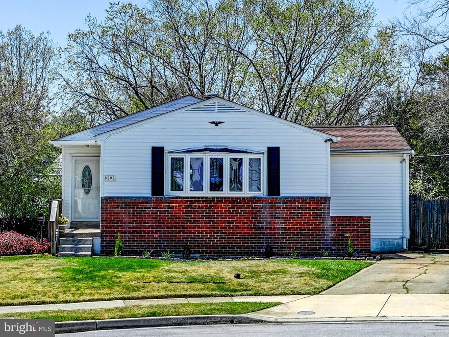 Welcome to 8202 Woodside Court in the heart of Parkville!  This Rancher is perfectly situated on a cul-de-sac with a very large and secluded Fenced-In Rear Yard.  Enjoy all-one-level living in this home with 3 Bedrooms and 1 Full Bathroom on the main level.  The Large Family room is sun-kissed all day long thanks to the large bay window.  The Kitchen offers plenty of cabinet space and a designated Dining Table space.  The Lower Level is nicely finished to also include a generous sized Family Room, separate 1/2 Bathroom and potential 4th Bedroom.  The French Doors lead to the deck - a perfect place to BBQ and relax during warm weather.  Walking distance to Double Rock park and just minutes to 965/95 along with all that Parkville has to offer - shopping, dining, and much more.  Parkville is an extremely convenient place to live with everything you need within a 10-15 minute drive.