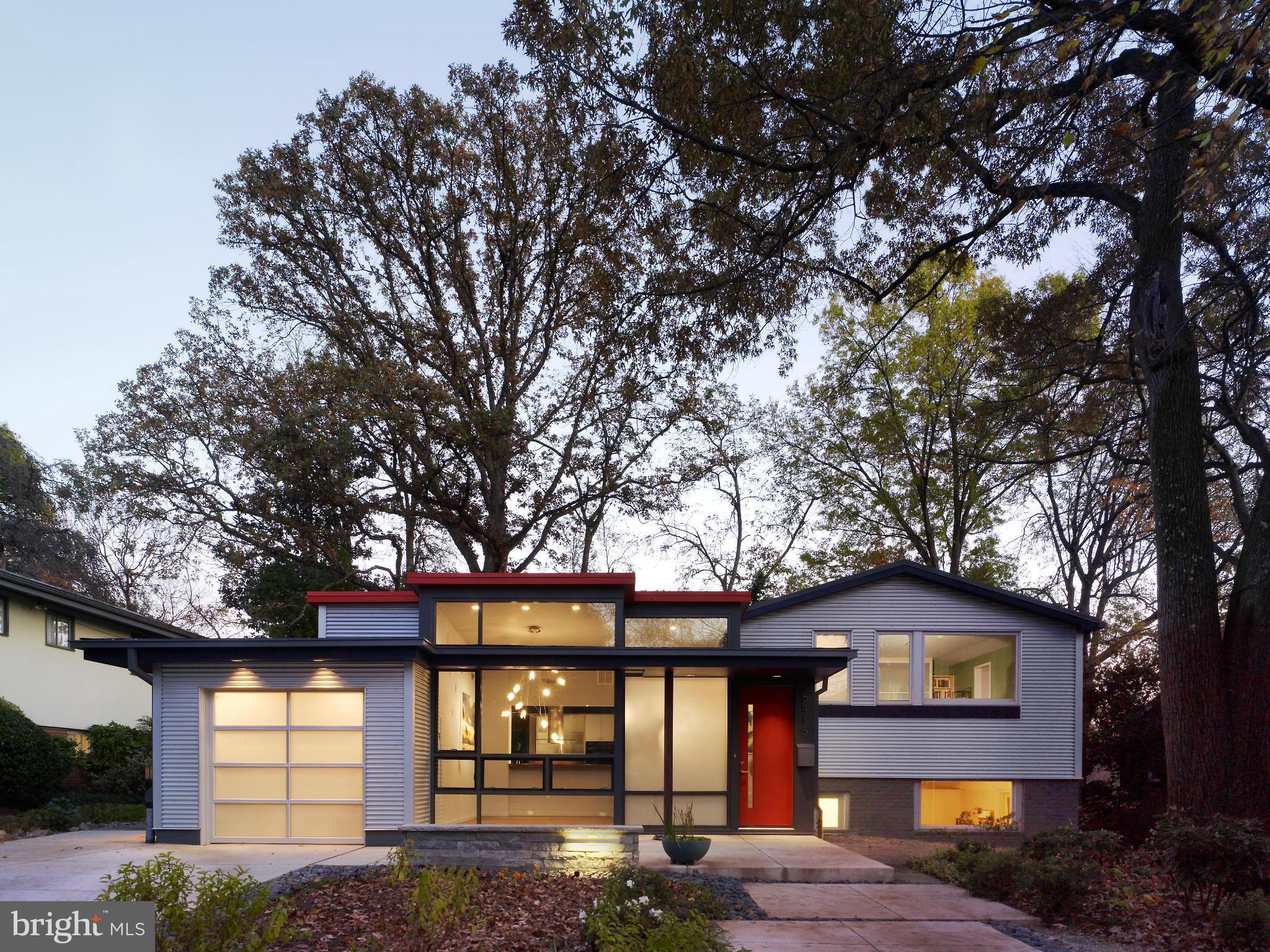 Stunningly renovated modern home in the Town of Somerset, with a touch of industrial chic. Magnificent interplay of steel, glass, and wood design elements. Soaring ceilings, walls-of-glass, abundant natural light, uniquely wonderful open floor plan. European style gourmet kitchen, glorious master suite with sumptuous bath, dazzling family room, two offices, garage. Town pool, tennis, Somerset Elem