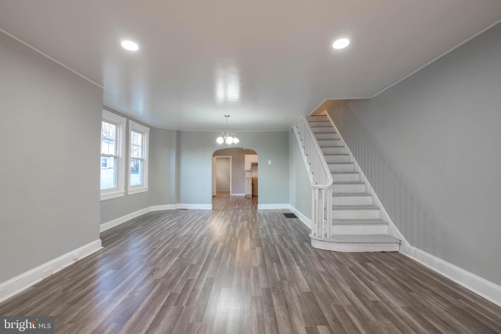 Lovely twin home in Darby Township; it has everything to offer for a mid size family to large family. This home is close to Macdade Blvd, transportation, and essential stores. This home features a very large open concept living room, dining room, and kitchen. Straight back is the 1st floor laundry unit and to the right is your powder room. This home also has a nice, large fenced in backyard for your kids and puppy to run around safely, summer bbq. You will also find parking in the back of the house as well. Upstairs features 3 nice sized bedrooms and 1 hallway full bathroom. A large, unfinished basement awaits all your items for storage.