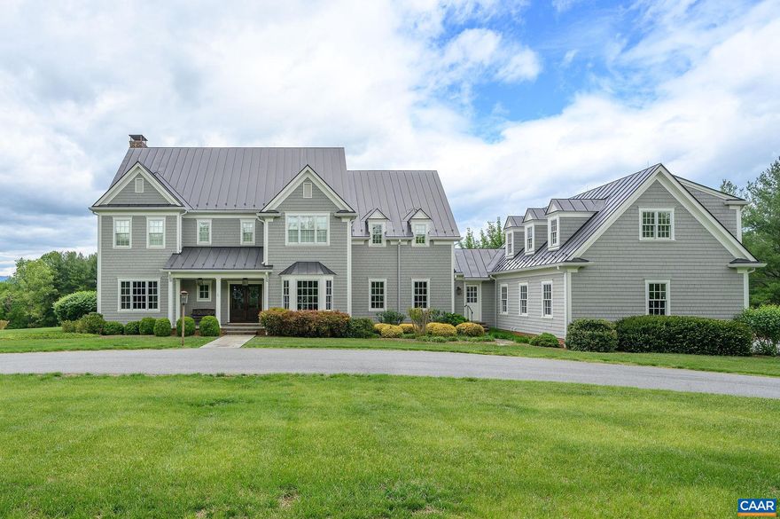 This premium, totally custom home in Ivy?s coveted Far Hills neighborhood is beautifully sited on over 3 open acres with permanently conserved views. There is an ideal balance of formal and informal living spaces, a huge eat-in kitchen open to family room, excellent light, high ceilings, extensive trim-work and great flow for casual living or entertaining. You'll find ultra high quality finishes and systems throughout including bluestone terraces, lovely hardwood floors, geothermal HVAC, and 2 Tesla chargers in garage. With 5 bedrooms and 4.5 Bedrooms in the home, plus a fabulous apartment/suite above the garage, this property truly checks all of the boxes. Expansive level and gently sloping lawns with access to trails.,Glass Front Cabinets,Granite Counter,Fireplace in Family Room