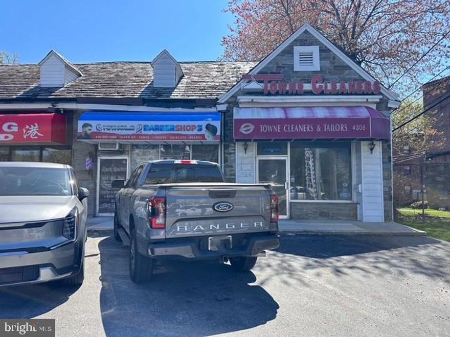 Prime Route 1 Commercial Opportunity in Drexel Hill. This high visibility retail/office property (COMMERCIAL ZONING) is situated at an intersection with a traffic light, offering maximum exposure for an owner-user or investor. The sale includes 4306 Township Line Rd, a 650 SF unit currently leased to an established barbershop at $1,250 per month through July 2028. Unit 4308 Township Line Road is currently vacant and contains 2,300 SF. This space underwent an extensive renovation in 2023, including all-new HVAC, flooring, lighting, and ceilings. It features a flexible open floor plan, a rear overhead door for easy loading, and convenient secondary access via Drexel Avenue. With on-site parking and a prime location minutes from I-476 and Center City, this updated space is ideal for a restaurant, professional office, or retail use.