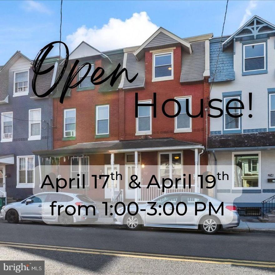 Welcome to 212 Chestnut Street, a charming brick row home in the heart of Lebanon City where classic character meets thoughtful, modern updates.
Step inside and you're welcomed by an adorable vestibule entry that sets a warm and inviting tone for everything that follows. Tall ceilings and an abundance of natural light fill every room, giving the entire home an open, airy feel that you will notice the moment you walk through the door.
The main level offers a comfortable and flexible living space. Picture a cozy living room filled with natural light and a charming window nook that is just right for a home office setup or your favorite reading chair. The kitchen is where this home truly shines. Thoughtfully updated with crisp white cabinetry, beautiful countertops, and a layout designed with both style and function in mind, it is a space that any home cook will absolutely love. Custom open shelving adds personality and practicality, while a built-in magnetic knife strip on the backsplash keeps counters clear and essentials within easy reach. A clever pegboard system keeps everything organized and within reach, and the adorable island with seating for two is the perfect spot for your morning coffee or a casual meal. Every appliance stays, the refrigerator, stove, dishwasher, and microwave, so you can move right in and get straight to cooking. A convenient half bath rounds out the first floor.
Upstairs, the second level offers two bedrooms, a spacious full bathroom with tub/shower and tile surround, and the everyday convenience of second-floor laundry. The washer and dryer stay too, so you are truly set from day one. Head up to the third floor and you will find two additional bedrooms, ideal for guests, a hobby room, a home office, or whatever suits your lifestyle.
Comfort and efficiency were clearly top of mind here. Newly installed mini-split systems on the second and third floors keep things comfortable year-round, and a recently serviced and upgraded furnace means one less thing to worry about.
Step outside to the backyard and imagine warm evenings under a canopy of cafe lights already strung and ready for you. This sweet outdoor space is just waiting for someone to make it their own gathering spot. With a little love and a green thumb, it could be the perfect place to pull up a chair, tend a small garden, and enjoy everything a Pennsylvania summer evening has to offer. 
This home has been meticulously cared for and is truly move-in ready, a wonderful blend of classic character, smart updates, and everyday livability.
Located in Lebanon City with walkable access to local restaurants, shops, UPMC Lebanon, and Harding Elementary School. Everything you need is close to home.
Come see it for yourself. Schedule your showing today!