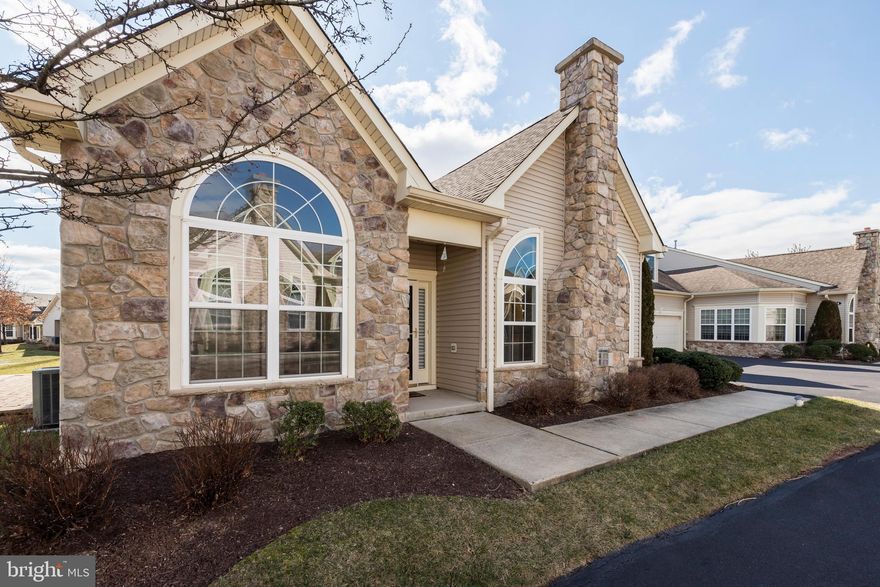 Welcome home to 46 Pebble Beach Drive!  Appropriately named, this wonderful 55+ home is nestled perfectly against historic Linfield National Golf Club.  The community, The Villas at Linfield, boasts onsite clubhouse, gym, ballroom, members bar, billiards room, outdoor pool, scenic views, and SO much more.  As you enter into the home itself, you'll notice that 46 Pebble Beach Drive is completely set up with you in mind.  The large main living area, open-flow layout, and cathedral ceilings make for a perfect setting to just unwind or host your family and friends.  As winter winds down, enjoy your evenings by the fireplace.  As warmer days approach, imagine yourself taking in some sun on the spacious side patio, or perhaps enjoying a cool glass of lemonade while strolling the community.  If hosting is what you're into, look no further than the kitchen, eat-in space, and formal dining area.  Well equipped with upgraded granite countertops, breakfast bar, and eat-in area, the kitchen space is perfect for that quick meal on the go - or enjoy the formal dining room, which provides everything you need for those larger holiday gatherings.  When it's time, retreat to one of the two plus-sized, main floor bedrooms.  The main floor master bedroom is well equipped with ensuite bath and plenty of room to spread out.  Utilize the second floor loft for whatever your heart desires - additional 3rd bedroom, office, storage, anything you can dream up.  46 Pebble Beach Drive is a short distance to major highways, easily accessible, and close to shopping like The Philadelphia Premium Outlets, Wegman's Markets, Providence Towne Center, and much more!  Schedule your showing today and don't miss out on this incredible opportunity.