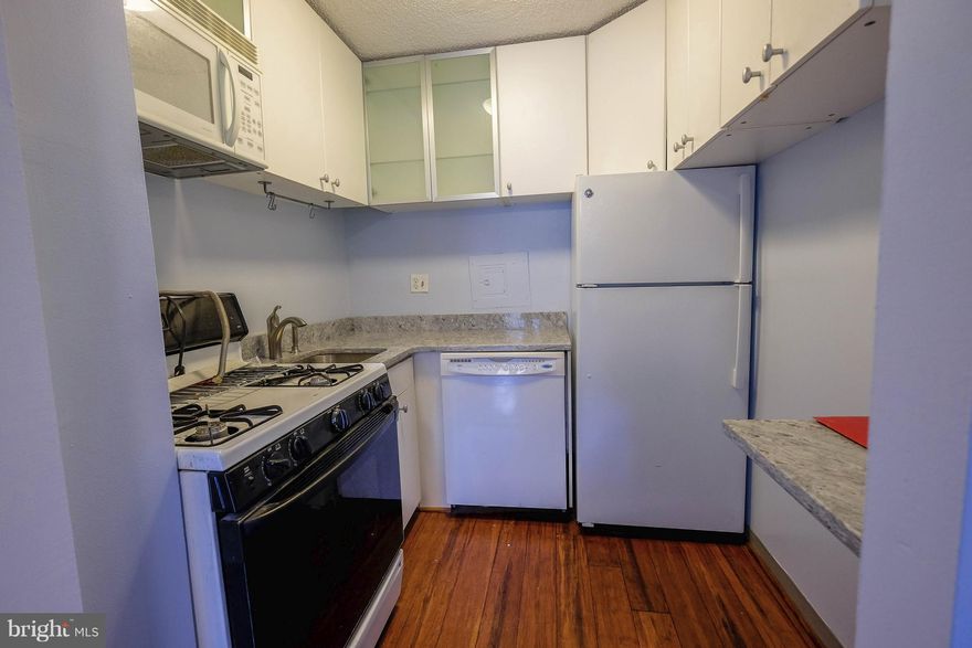 Major renovations are almost done. New Bamboo Floors and Granite Counters, Updated Bath and Fresh Paint coming. This rental includes all utilities and has ample parking CLOSE to Shirlington and DC. Many bus routes connect to the city. Balcony and open living plan with full service community including fitness center, 24 hour front desk, on-site management and maintenance.