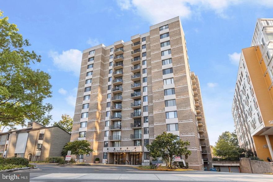 ***Minimum lease term 6 months*** Fantastic and spacious 2BR/2BA condo on the 10th floor of the popular Americana Centre high-rise tower, the closest building to Rockville Metro and Marc Train, just steps across the street; adjacent to Rockville Town Center with shopping, dining, movies, and a state of art public library. This condo features gleaming hardwood floors, new carpet and paint; bright and airy living room opens to a large balcony with panoramic view; updated eat-in kitchen leading to a formal dining room for holiday dinner parties; three walk-in closets and two linen closets. Rent includes ALL UTILITIES, free use of on-floor laundry, 24/7 concierge, swimming pool, gym, sauna, party room, and 1 garage parking space!