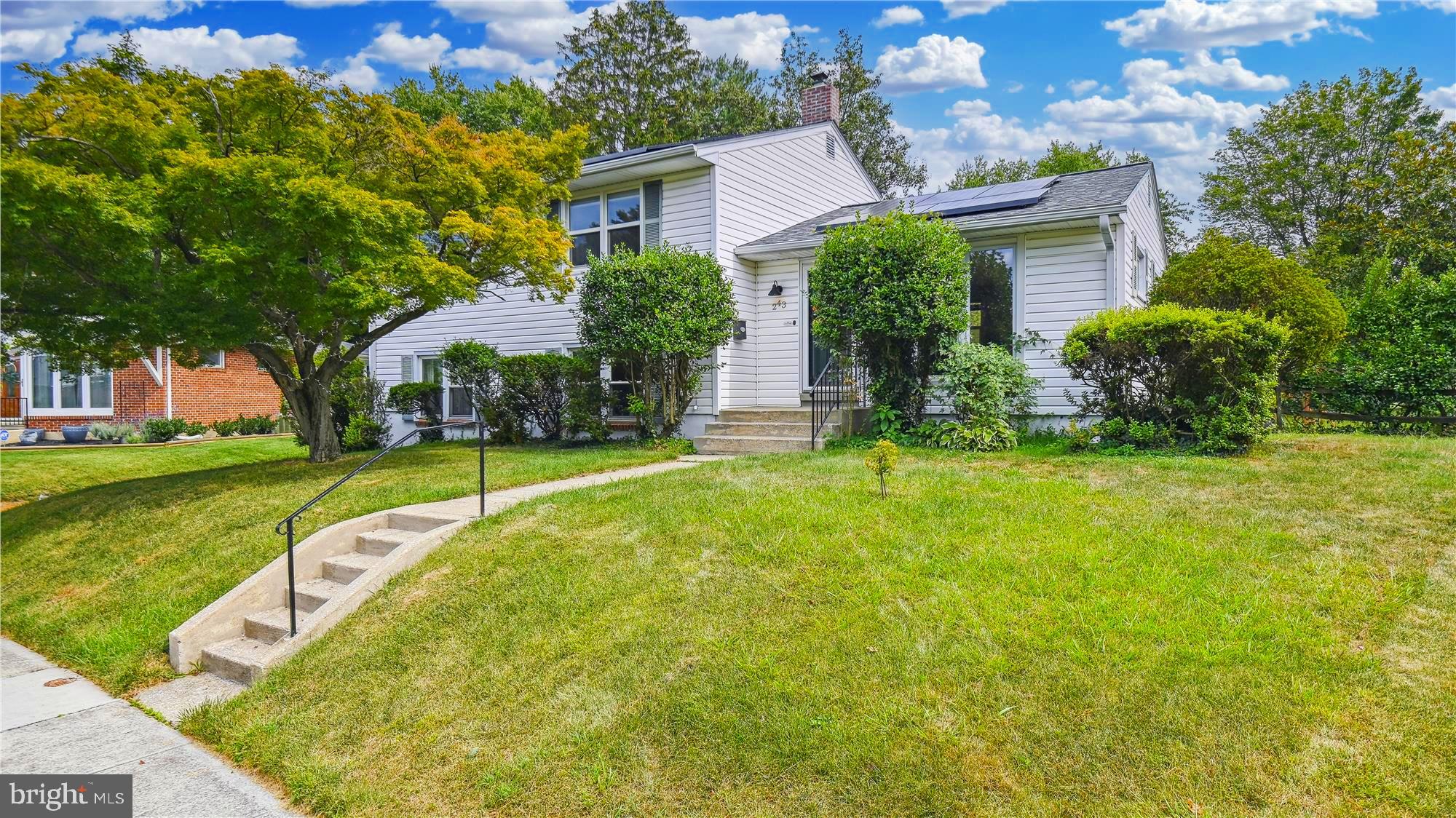 OPEN HOUSE CANCELLED -AVAILABLE FOR RENT OR SALE. Welcome to 243 Meadowvale Rd in the storybook heart of Dulaney Village! This incredible home was painted inside and out just last month and sits on one of the largest lots in the community. It offers a very rare detached 3 car garage along with 3 bedrooms and 2 full bathrooms! The owners have lovingly cared for this classic split-level home while making thoughtful updates, including a new roof with solar panels in 2022, an extended paver patio with stone fire pit, appliances less than 5 years old including fridge, dishwasher, microwave, and oven as well as a washer and dryer purchased in 2022. The updated kitchen surrounds you with abundant granite counter space and beautiful floor to ceiling cabinetry including pantry units. A humidifier was added to the HVAC in 2022, while the hardwood floors were recently sanded and stained. Located just steps away from Hampton Elementary and all that Towson and Lutherville-Timonium have to offer, this home has so much for your family to enjoy.
In addition to Hampton ES, this home is well served by Ridgely MS and Towson HS.