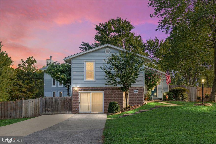Welcome to 4104 Hamlin Avenue, perfectly positioned in the highly desirable Chantilly High School pyramid and offering exceptional convenience to everything Northern Virginia has to offer. Ideally located just minutes from Route 66, Route 50, and the Fairfax County Parkway, this home provides easy access for commuting, daily errands, and weekend plans alike. Enjoy close proximity to a wide variety of shopping, dining, and entertainment options, making everyday living both effortless and connected.

Situated on nearly a quarter-acre lot, this three-bedroom, two-bath home offers both space and flexibility inside and out. The fully fenced backyard, complete with 6-foot privacy fencing, a Trex deck, and a concrete patio, creates an inviting setting for outdoor relaxation, entertaining, or play. 

Inside, the home has been thoughtfully updated to support modern living. The renovated kitchen features white shaker cabinetry, expanded quartz countertops, updated appliances, and contemporary lighting. The family room offers a warm gathering space with a wood stove accented by custom tile and copper detailing, along with additional heating for year-round comfort.

Upstairs, a dedicated office space has been enhanced with LVP flooring, added lighting, a gable fan, ceiling fan, and a new mini split, making it an ideal work-from-home space. Additional bedrooms feature new engineered flooring, while the secondary bathroom has been refreshed with a reglazed tub and updated fixtures. The primary suite includes an expanded walk-in closet with a barn door and a renovated en-suite bath with a walk-in tiled shower.

Major systems have been updated, including a newer HVAC system (2017) roof replacement (2012 with gutters), and water heater (2025), offering added peace of mind. The most recent update is a whole house repaint and new floors on the lower level.

Combining a prime location, everyday convenience, and thoughtful updates throughout, 4104 Hamlin Avenue presents a wonderful opportunity to enjoy comfortable living in the heart of Fairfax County.