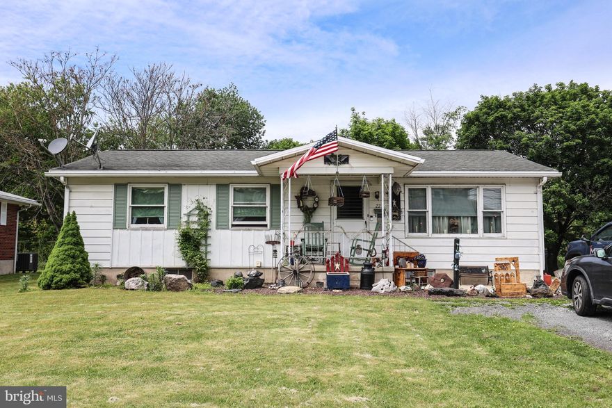Ranch home, with off street parking.  Walking in side you will find the living room, eat in  kitchen, three bedrooms and one bath.  Full basement could add more room once finished, laundry hook ups  also in basement   Covered patio out back.  Large shed in back yard, with electric.  Off street parking for 3 cars.  Home sold "as is".