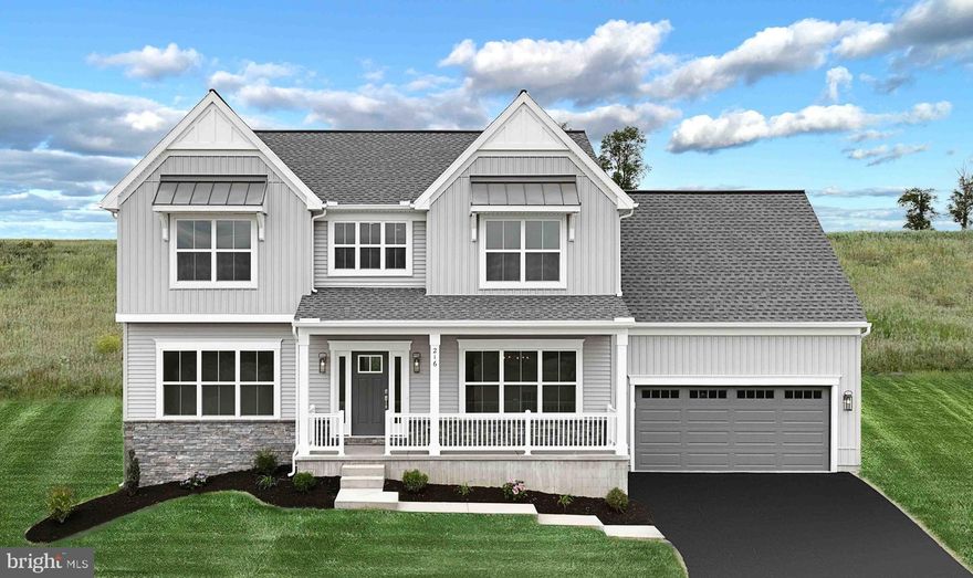 This thoughtfully designed, 2-story home features 9’ ceilings on the first floor and a 2-car garage with mudroom entry. A welcoming front porch provides entry to the foyer where stylish vinyl plank flooring flows from the dining room throughout the main living areas. To the left of the foyer is a versatile, carpeted flex space. The open kitchen is well-equipped with stainless steel appliances, quartz countertops with a tile backsplash and a large center island. Adjacent to the kitchen is the family room with a fireplace and sliding glass door access to a rear deck. On the 2nd floor, the owner’s suite includes a private bathroom with a double bowl vanity, 5’ shower, and a spacious closet. The convenient laundry room, 3 additional bedrooms and bathroom complete the 2nd floor.