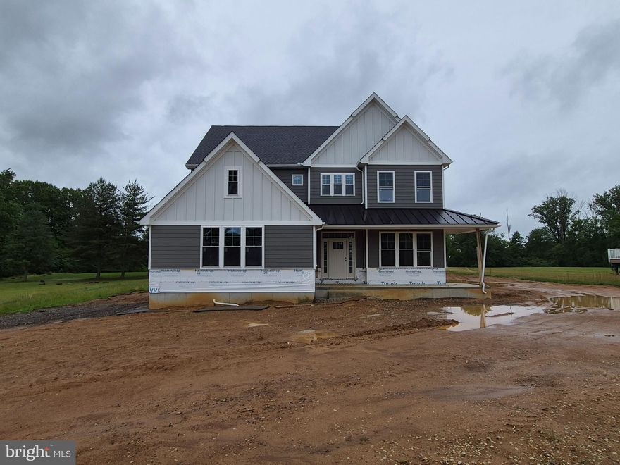 NEW CONSTRUCTION IN NEWTOWN SQUARE! This 4 bedroom, 2.5 bathroom home sits on a recently subdivided flag lot of approximately 1-acre set back from the road for added peace and privacy. The main level includes a 2-story foyer entry, office/den/dining room, powder room, mud room from the garage entry, and large open eat-in kitchen and adjacent great room. The kitchen will include a butler's pantry, island with counter, and room for a table. The great room will have a gas fireplace and 2 sets of double doors to the covered patio. The sleeping level features a huge owner's suite with dual walk-in closets and spa-like ensuite bathroom with dual sink vanity, water closet, and separate soaking tub and walk-in shower. All three remaining bedrooms include walk-in closets, plus there's a hall bath and laundry room. Additional features will include a finished basement with roughed-in plumbing for another bathroom, covered front porch, 2-car garage and driveway parking, landscaping, and lots of yard space. Please reach out if interested in owning a beautiful brand new home in the area!